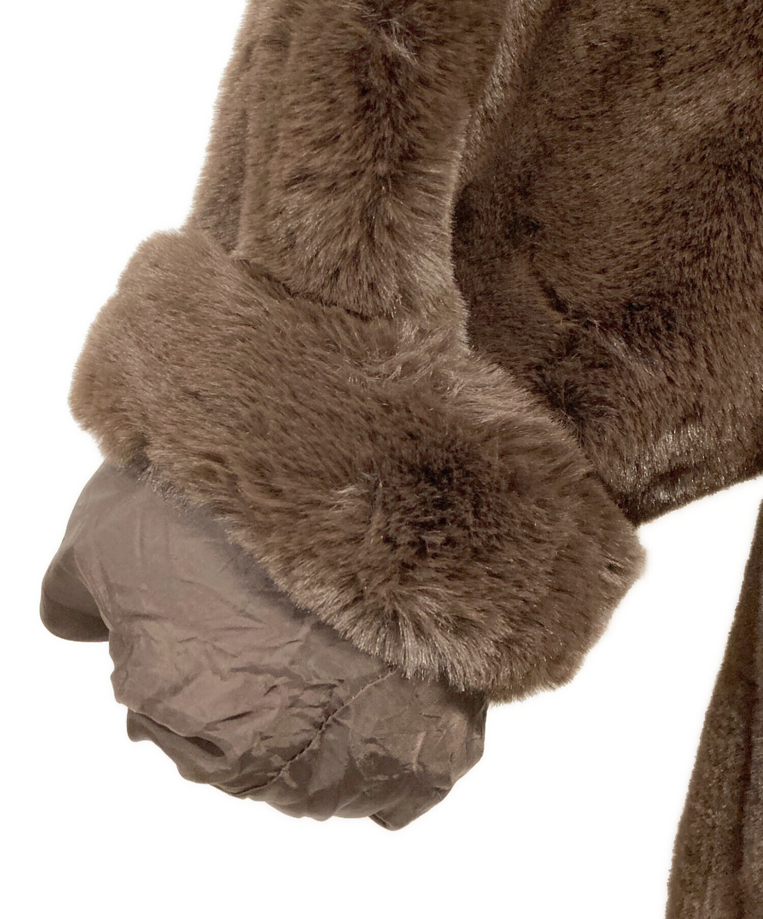 中古・古着通販】CULLNI (クルニ) ECO Fur Coat ブラウン サイズ:1 