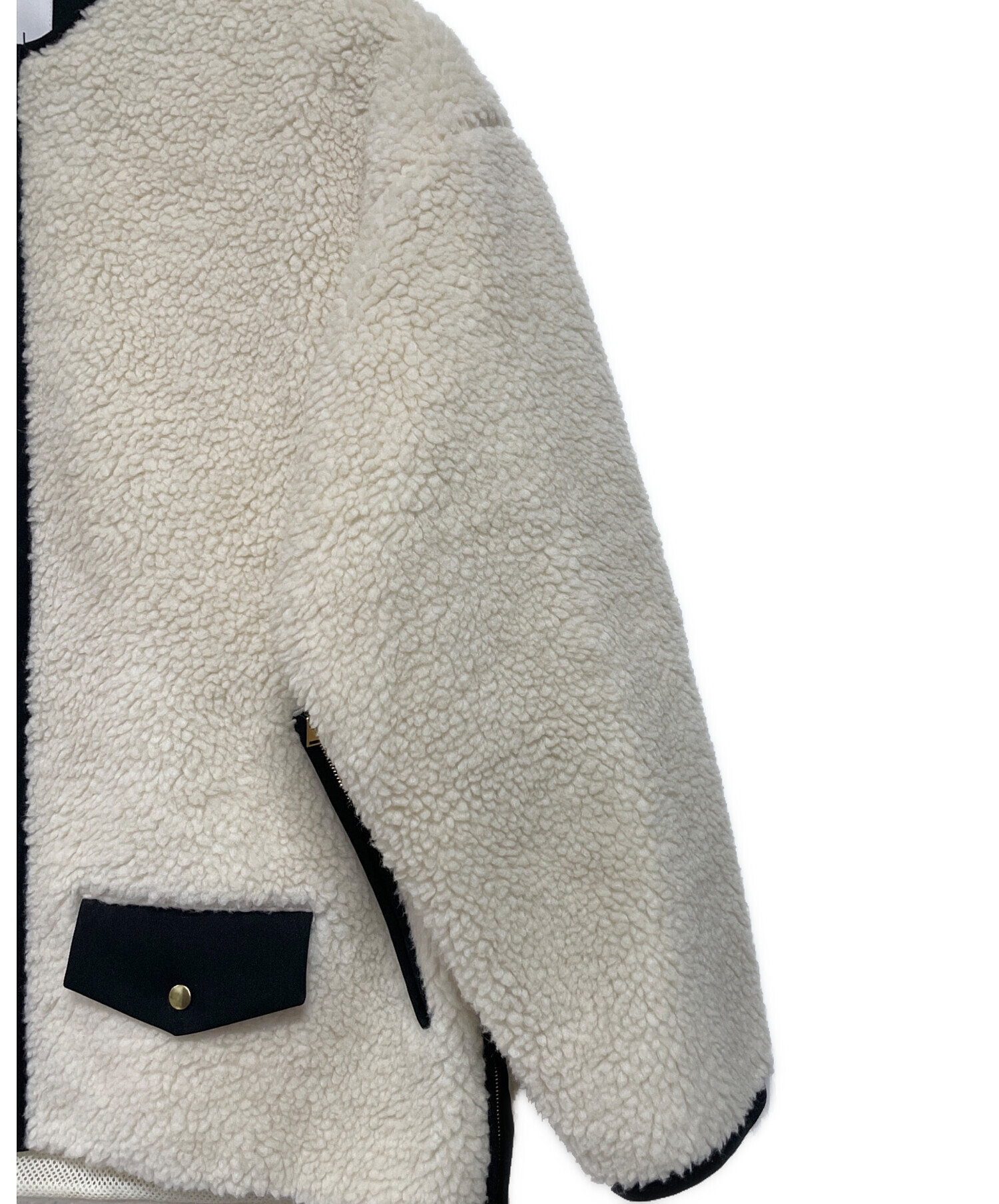 中古・古着通販】CULLNI (クルニ) ノーカラー ボアジャケット