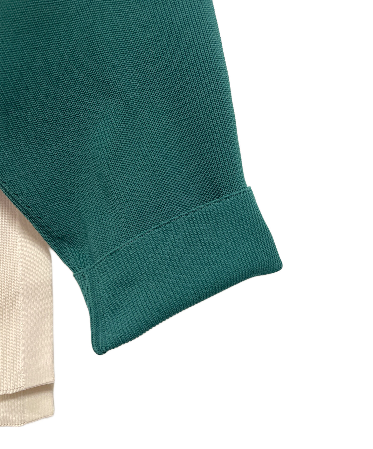 中古・古着通販】CULLNI (クルニ) Mock Neck Layered Knit グリーン 