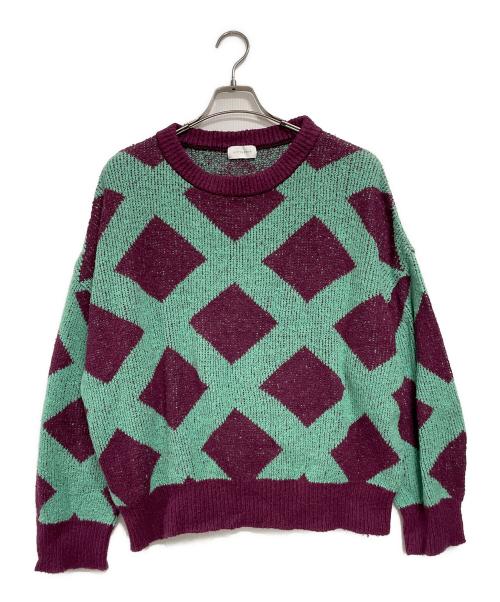 リトルビッグ LITTLE BIG 21AW ニット セーター 中古・古着通販】LITTLEBIG (リトルビッグ) Checked Knit エメラルド