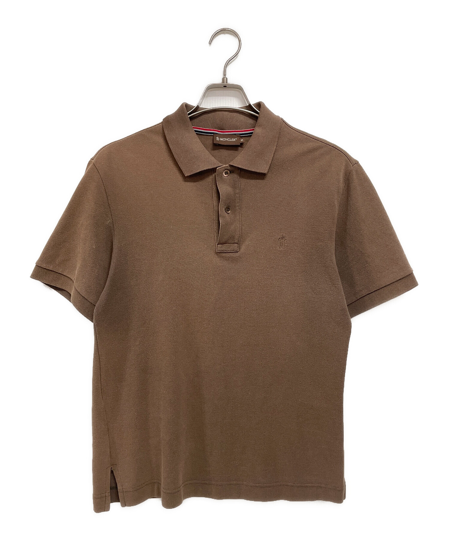 中古・古着通販】MONCLER (モンクレール) 半袖ポロシャツ ブラウン