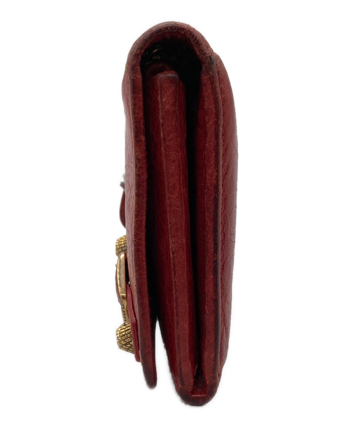 中古・古着通販】BALENCIAGA (バレンシアガ) 長財布 レッド｜ブランド 