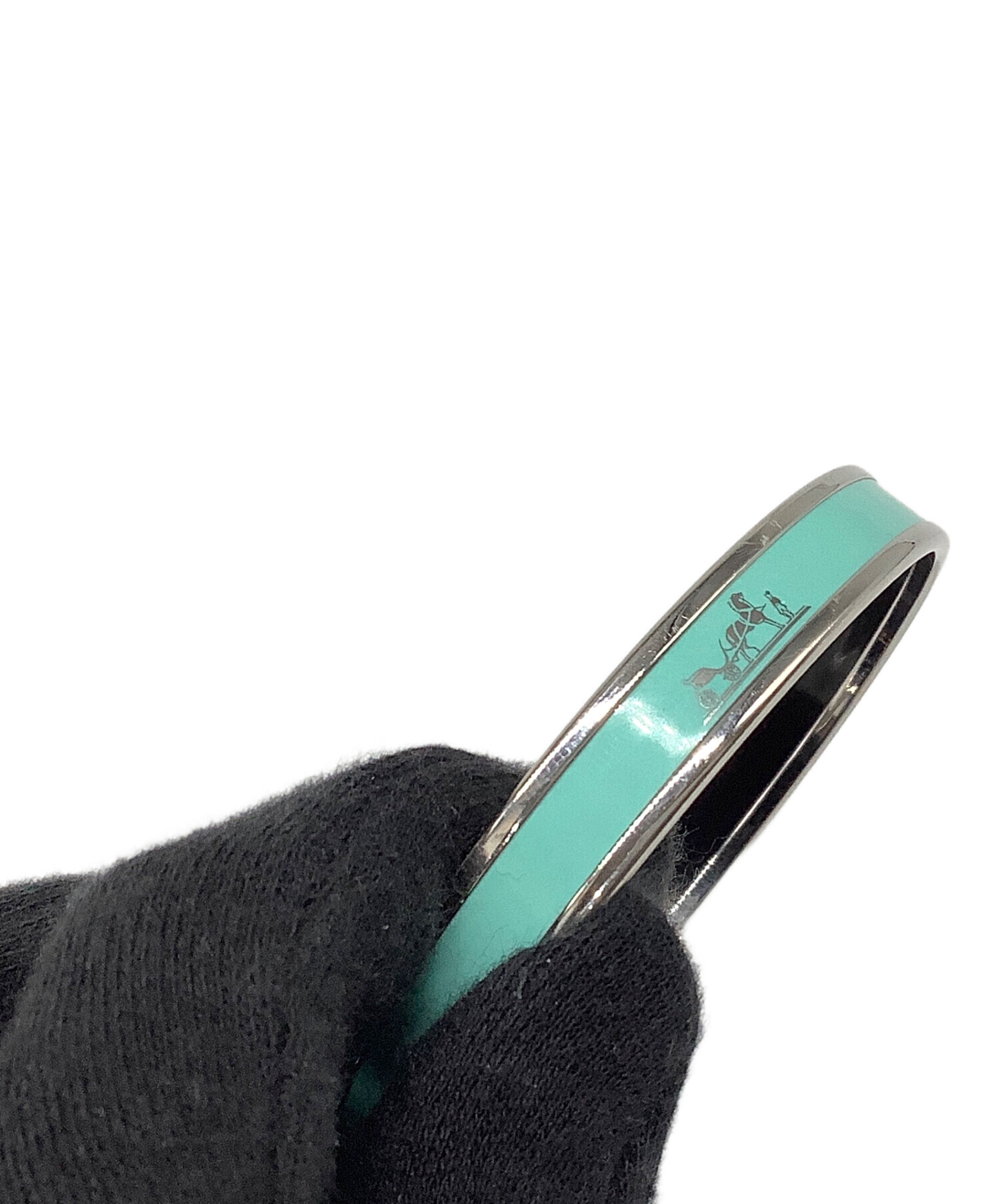 中古・古着通販】HERMES (エルメス) バングル ライトブルー×ブラック 