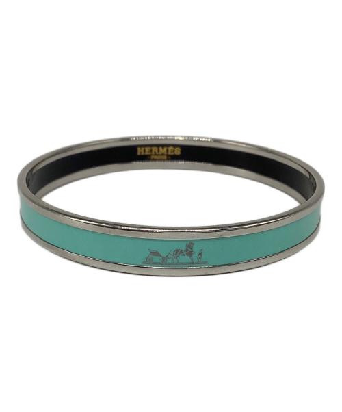 【中古】HERMES エルメス バングル 中古・古着通販】HERMES (エルメス) バングル ライトブルー×ブラック