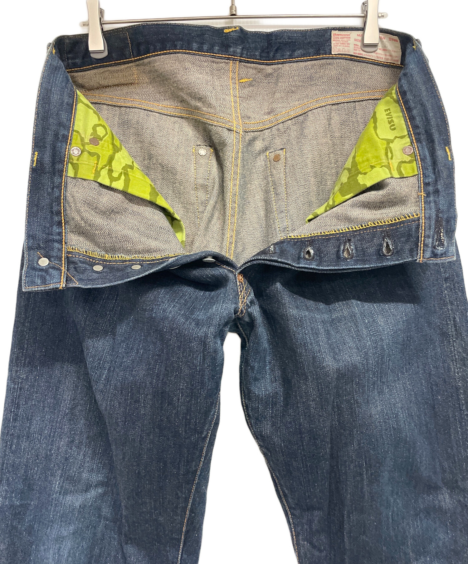 中古・古着通販】EVISU (エヴィス) デニムパンツ ブルー サイズ:36×35