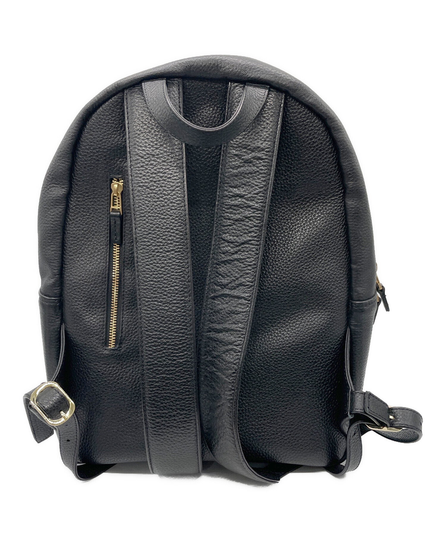 中古・古着通販】Hush Tug (ハッシュタグ) レザーリュック ブラック