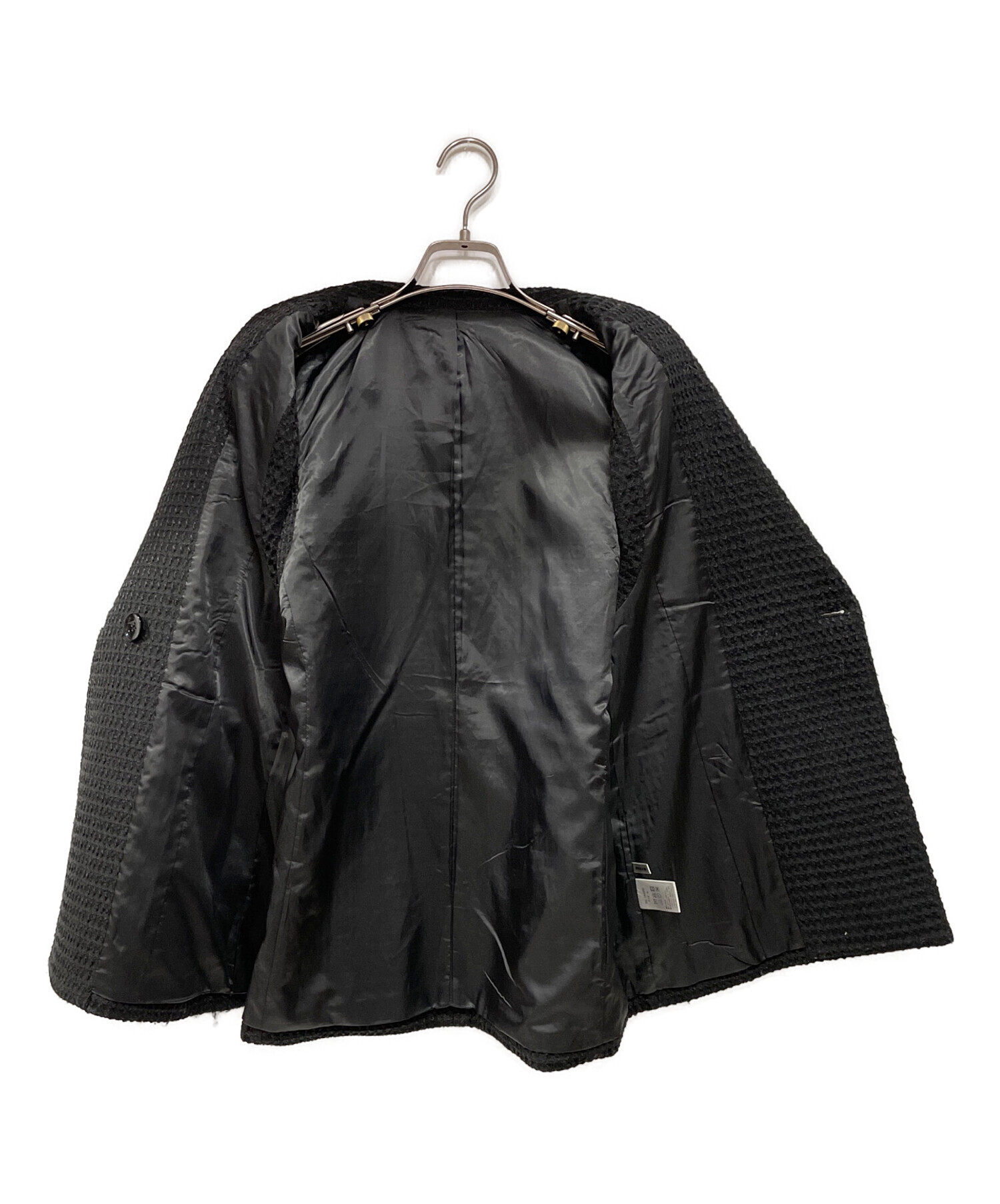 中古・古着通販】PICCIN (ピッチン) ツイードダブルジレ ブラック