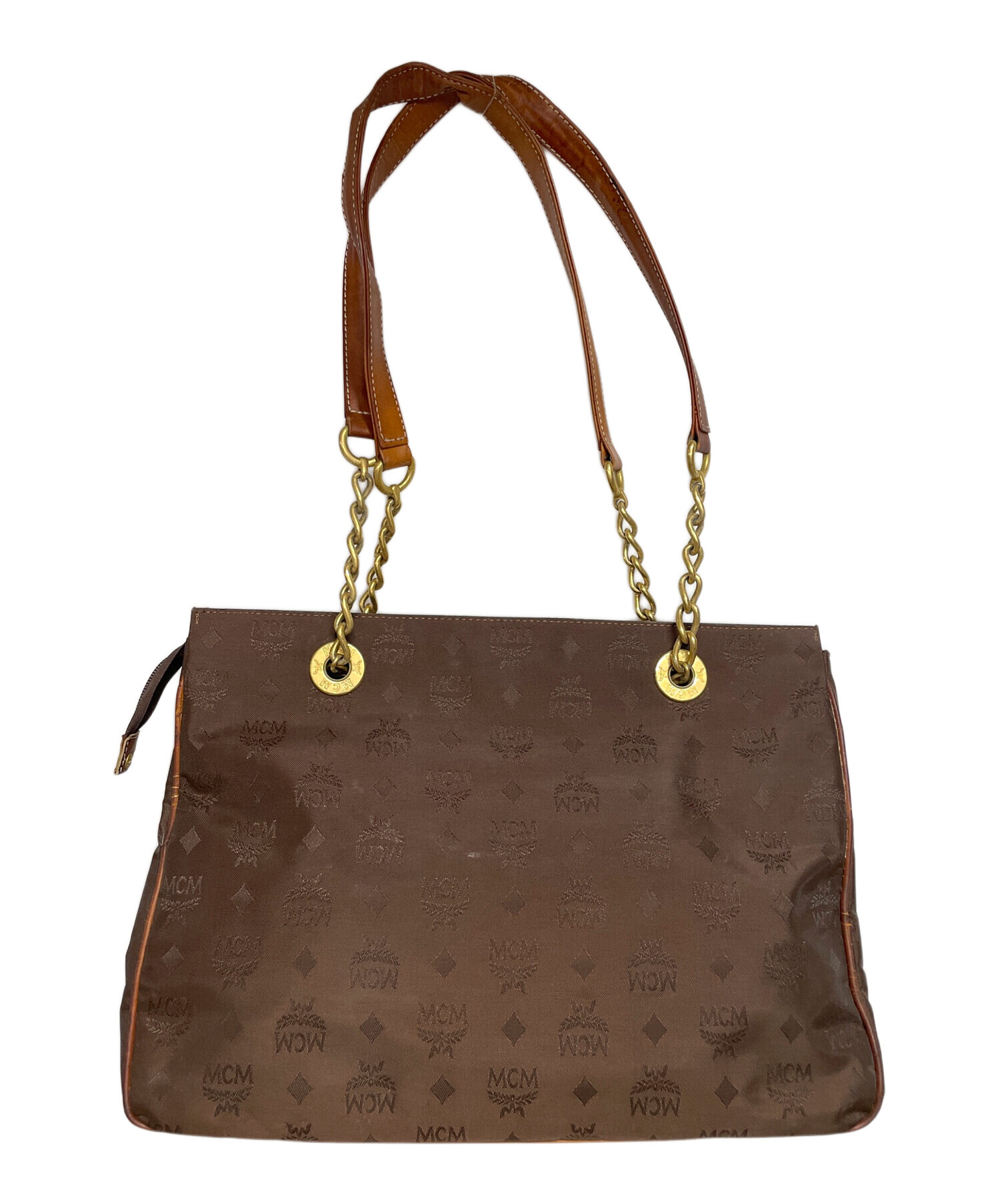 MCM ブラウンレザー ショルダーバッグ MCM ブラウンレザーショルダーバッグ