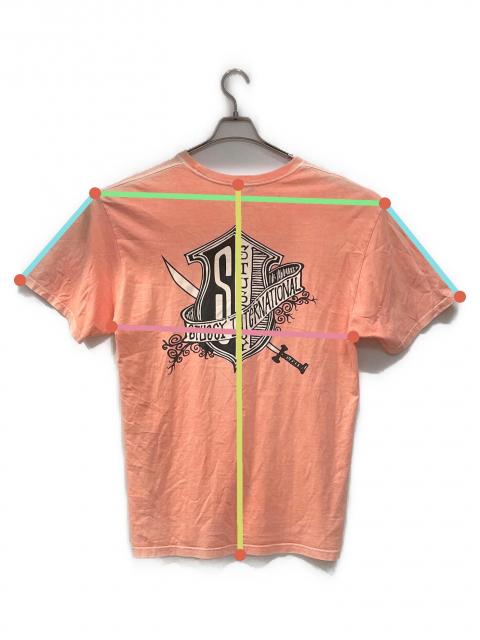 中古・古着通販】stussy (ステューシー) 半袖カットソー ピンク サイズ