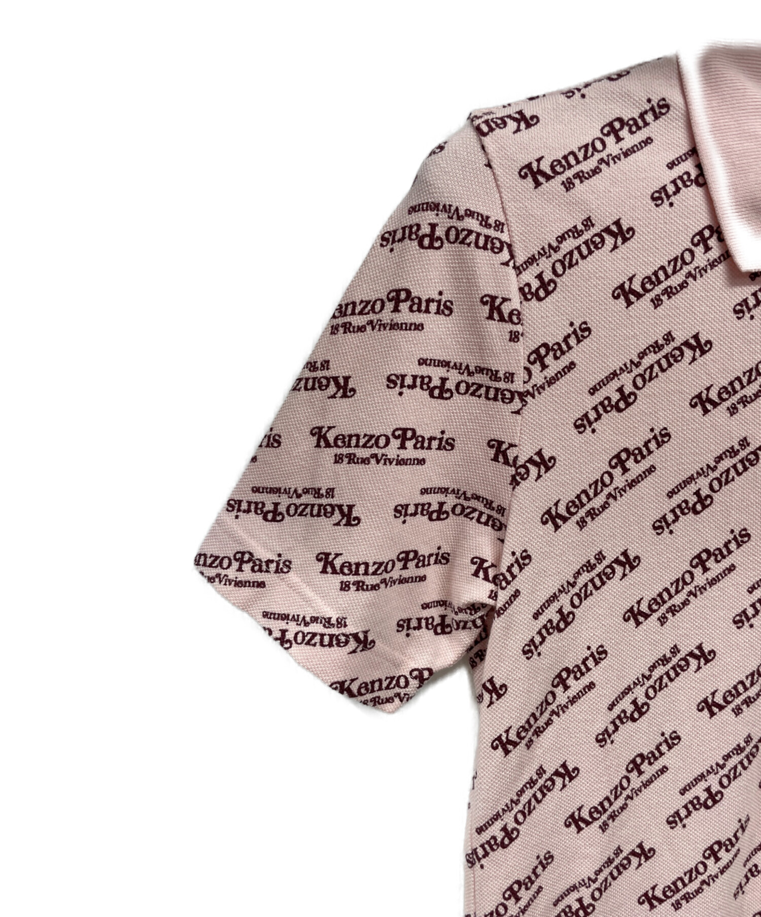 中古・古着通販】KENZO (ケンゾー) ロングポロシャツ ピンク サイズ:S