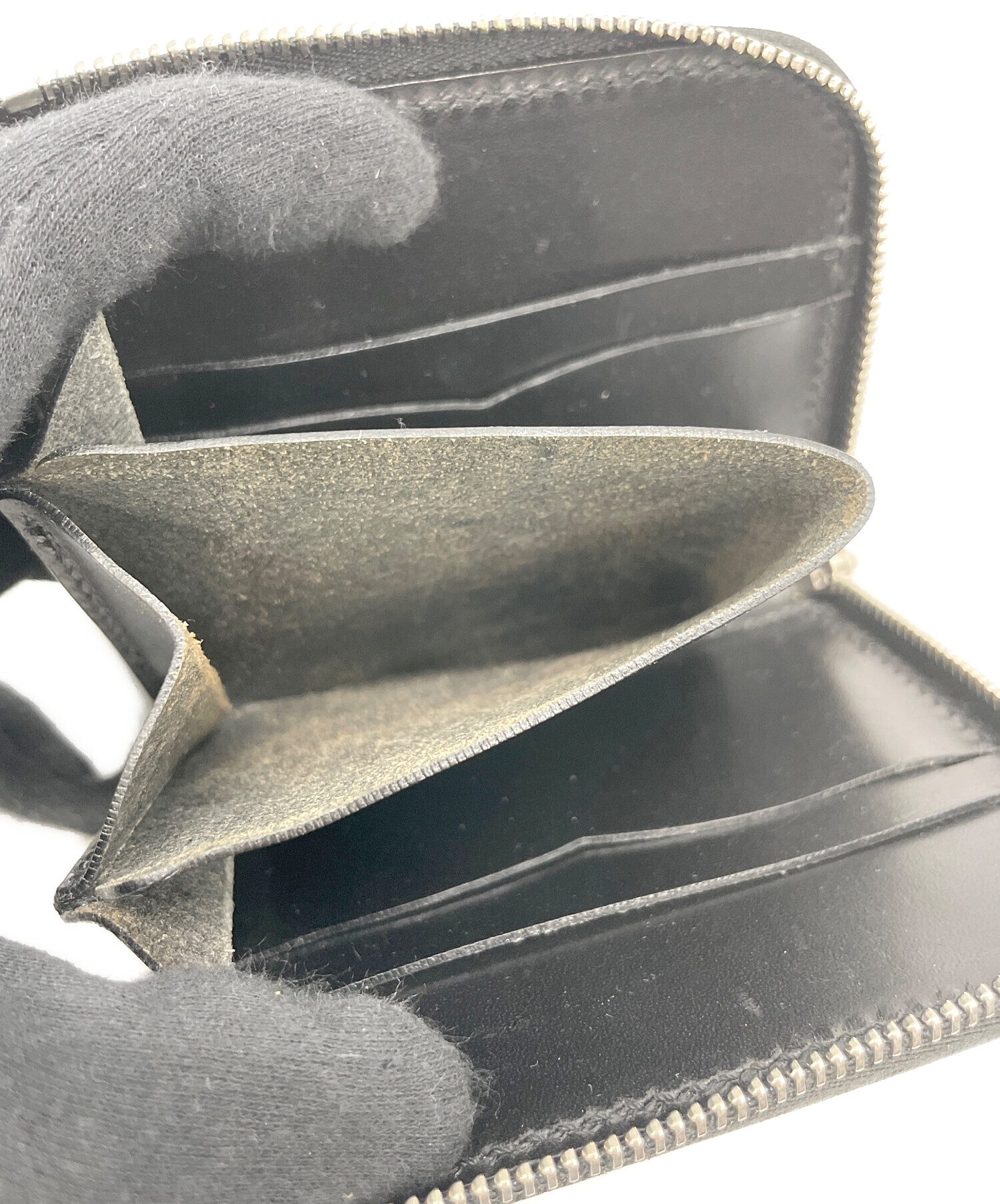 中古・古着通販】ALZUNI (アルズニ) レザーウォレット ブラック