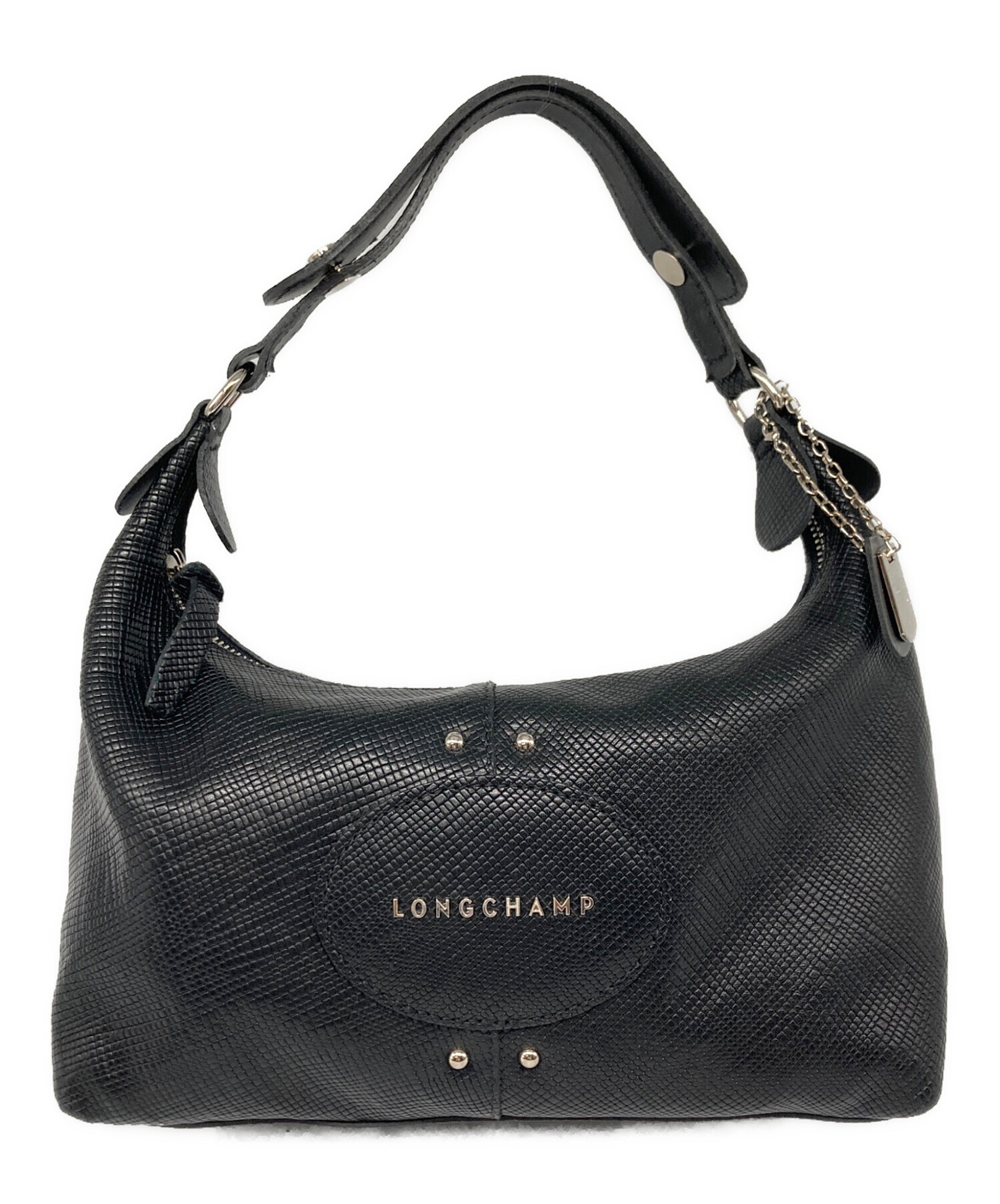 中古・古着通販】LONGCHAMP (ロンシャン) ハンドバッグ ブラック 