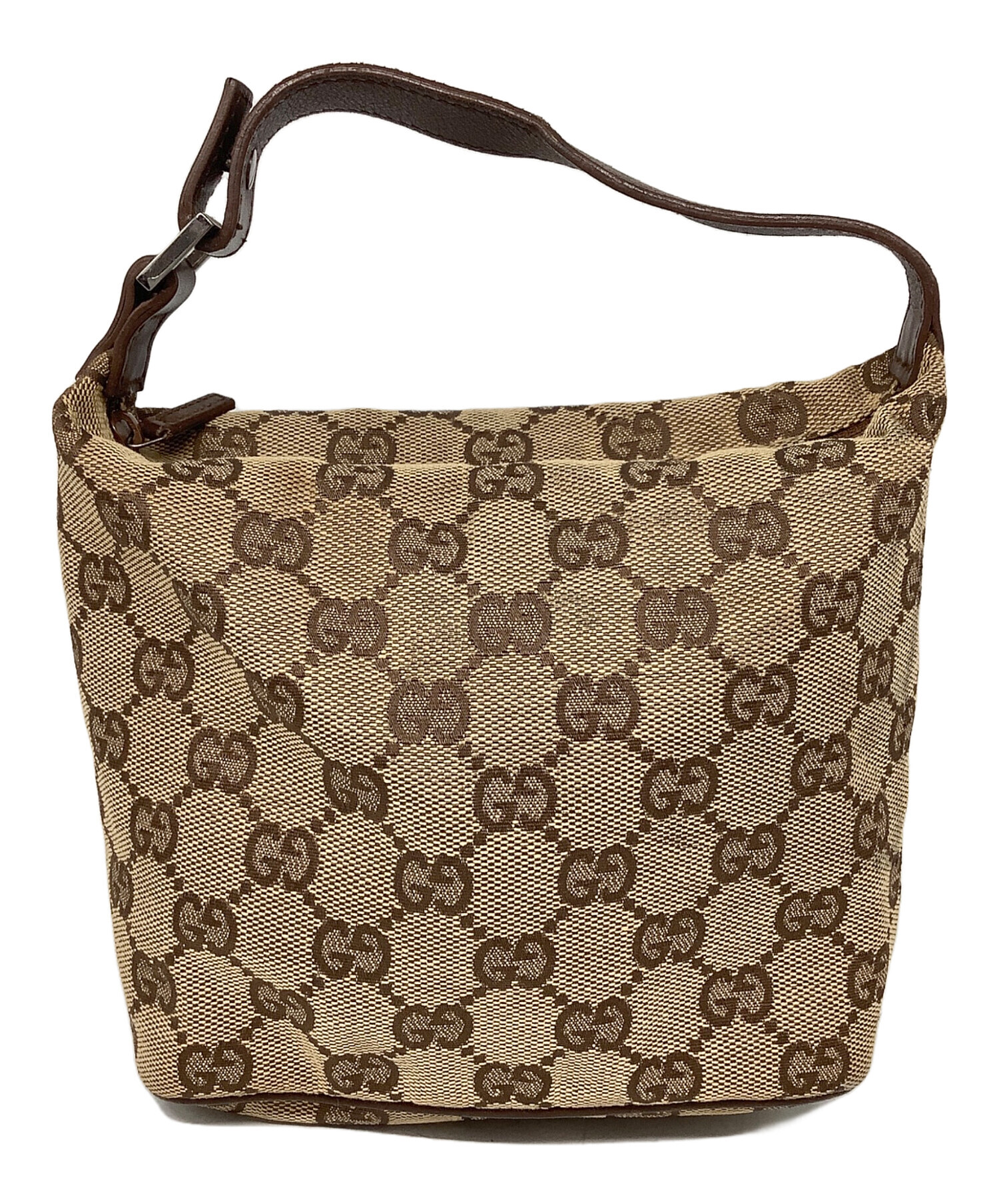 中古・古着通販】GUCCI (グッチ) GGキャンバスポーチ ベージュ 