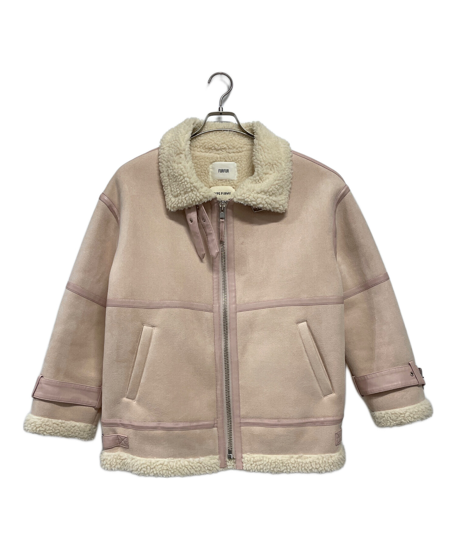 中古・古着通販】FURFUR (ファーファー) ボアジャケット ピンク 
