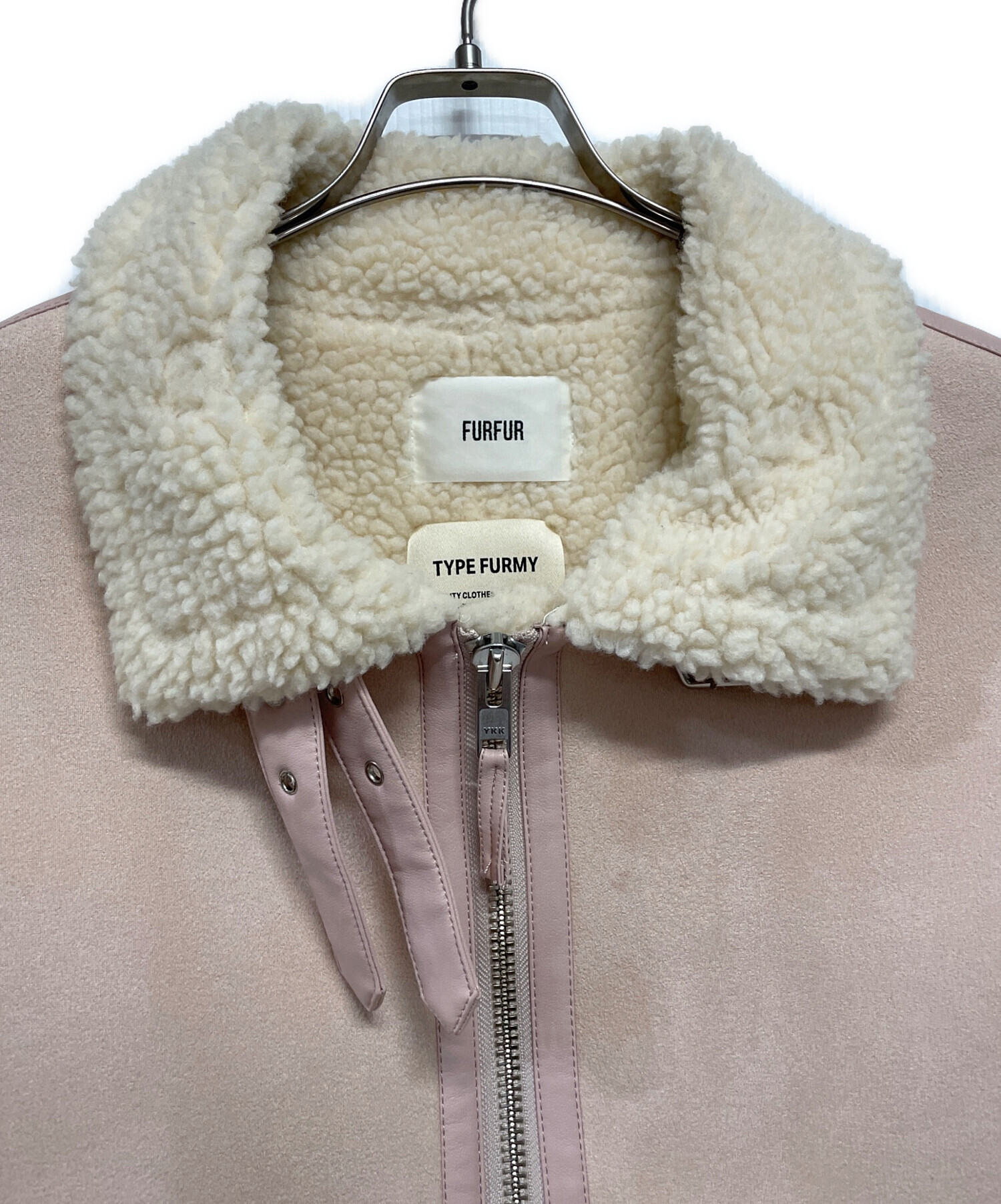 中古・古着通販】FURFUR (ファーファー) ボアジャケット ピンク 