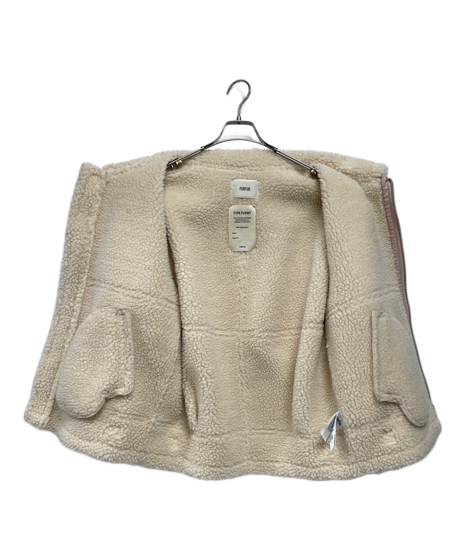 中古・古着通販】FURFUR (ファーファー) ボアジャケット ピンク 