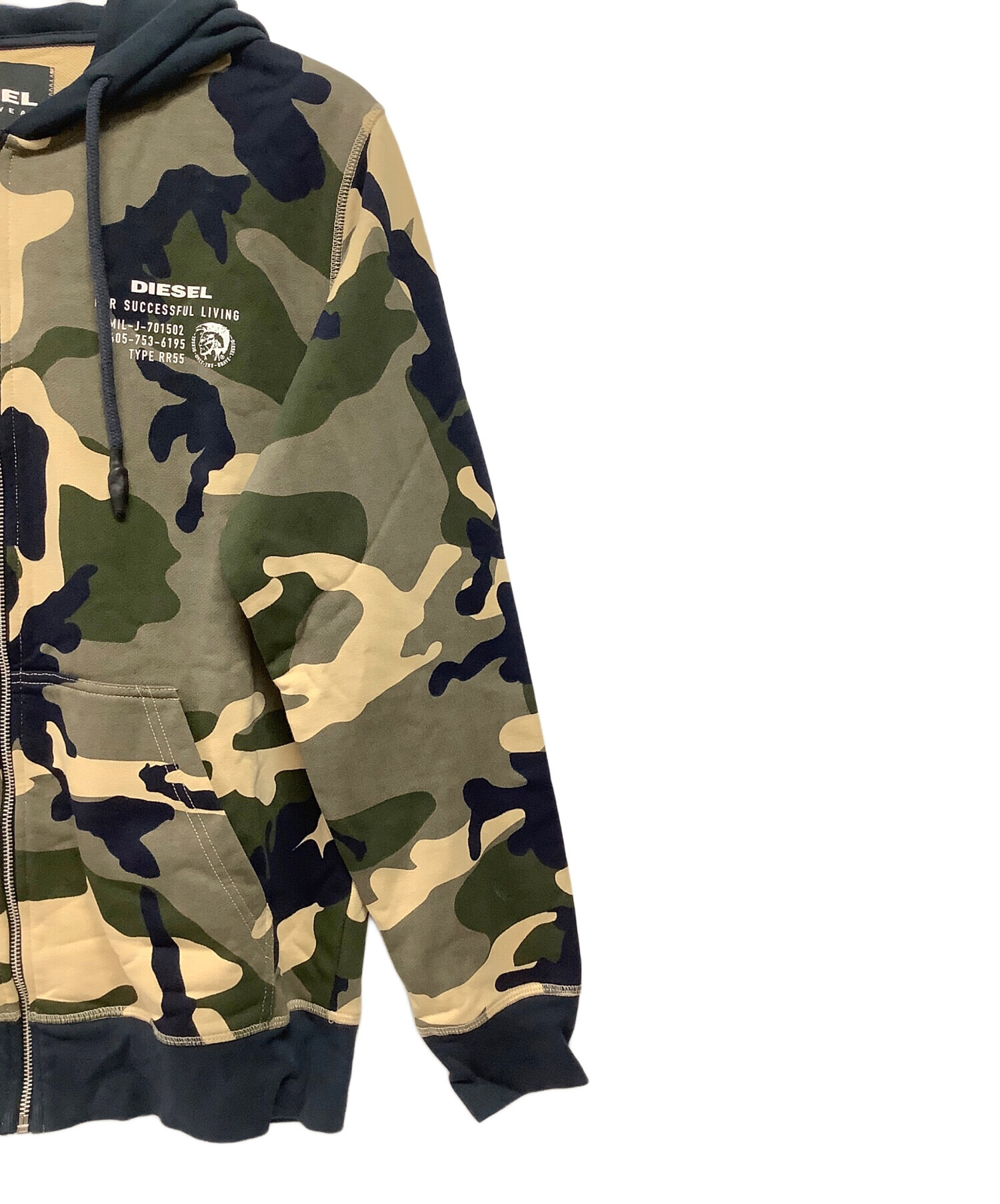 中古・古着通販】DIESEL (ディーゼル) カモフラージュ柄 ジップ