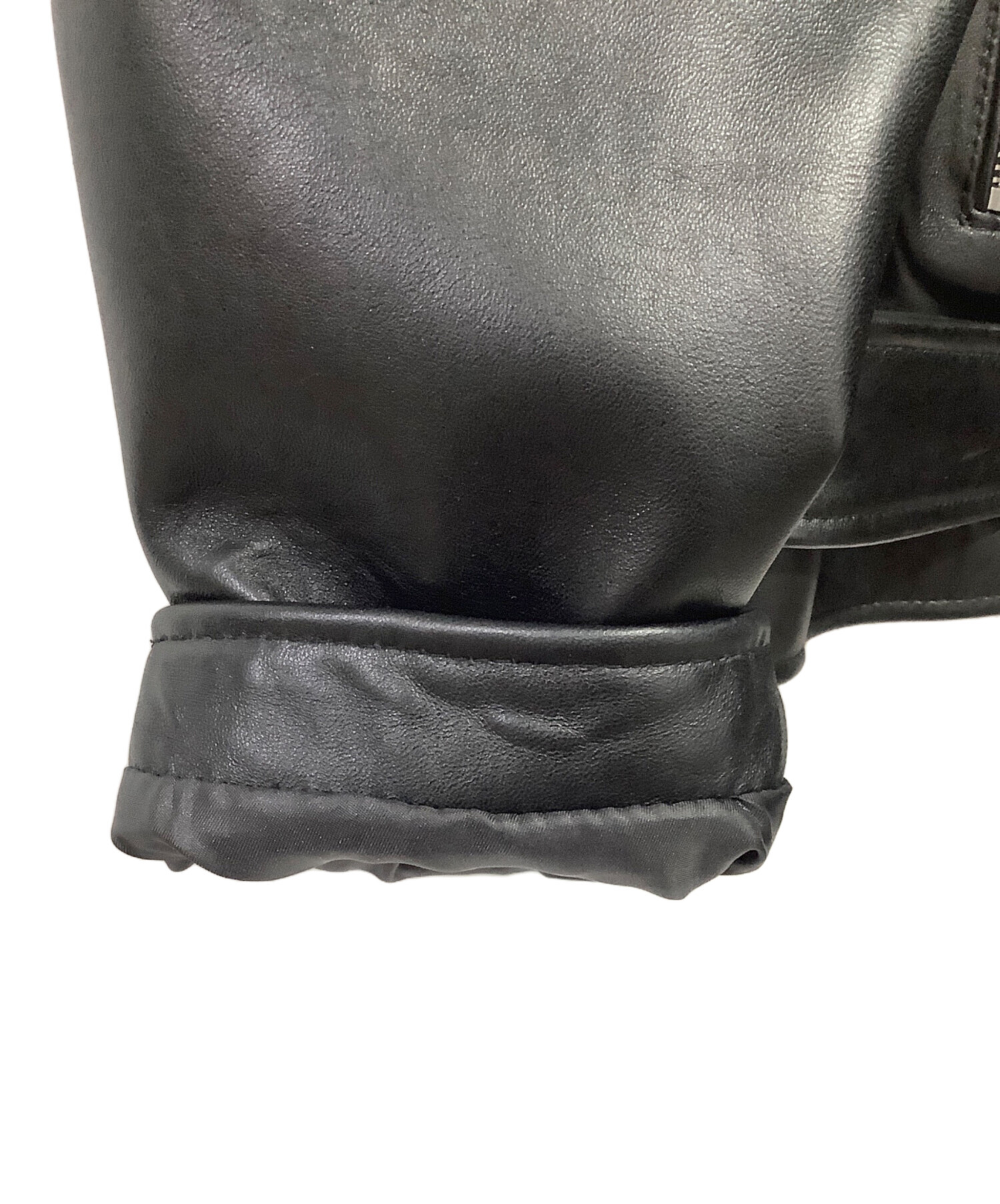 中古・古着通販】FORTIME (フォータイム) レザージャケット ブラック