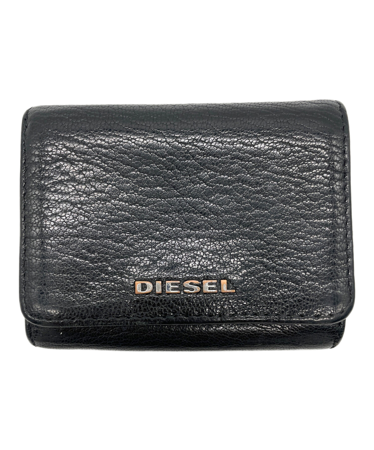 DIESEL 折り財布　未使用新品級 中古・古着通販】DIESEL (ディーゼル) 3つ折り財布 ブラック｜ブランド