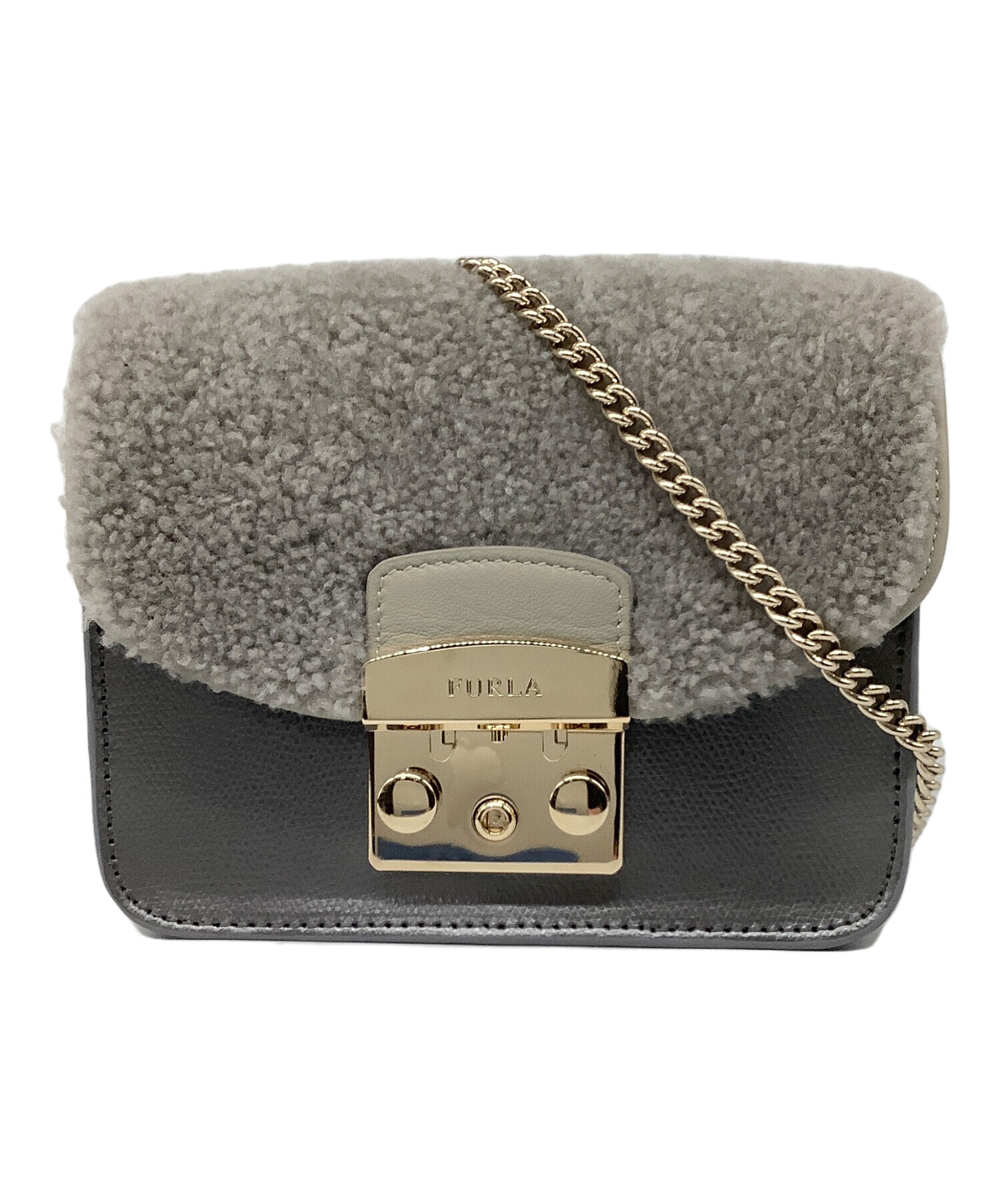 中古・古着通販】FURLA (フルラ) ショルダーポーチ グレー｜ブランド 