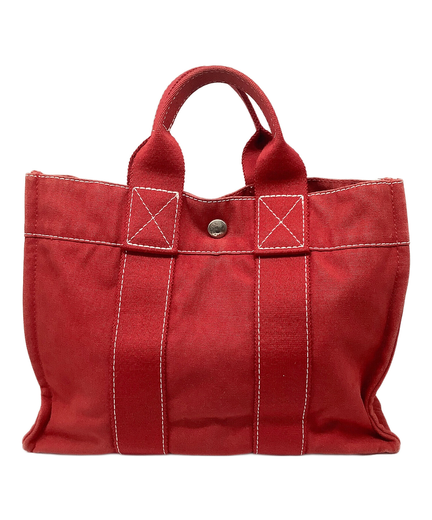HERMES フールトゥMM エルメス トートバッグ 赤 HERMES - 【6ge6489-k 