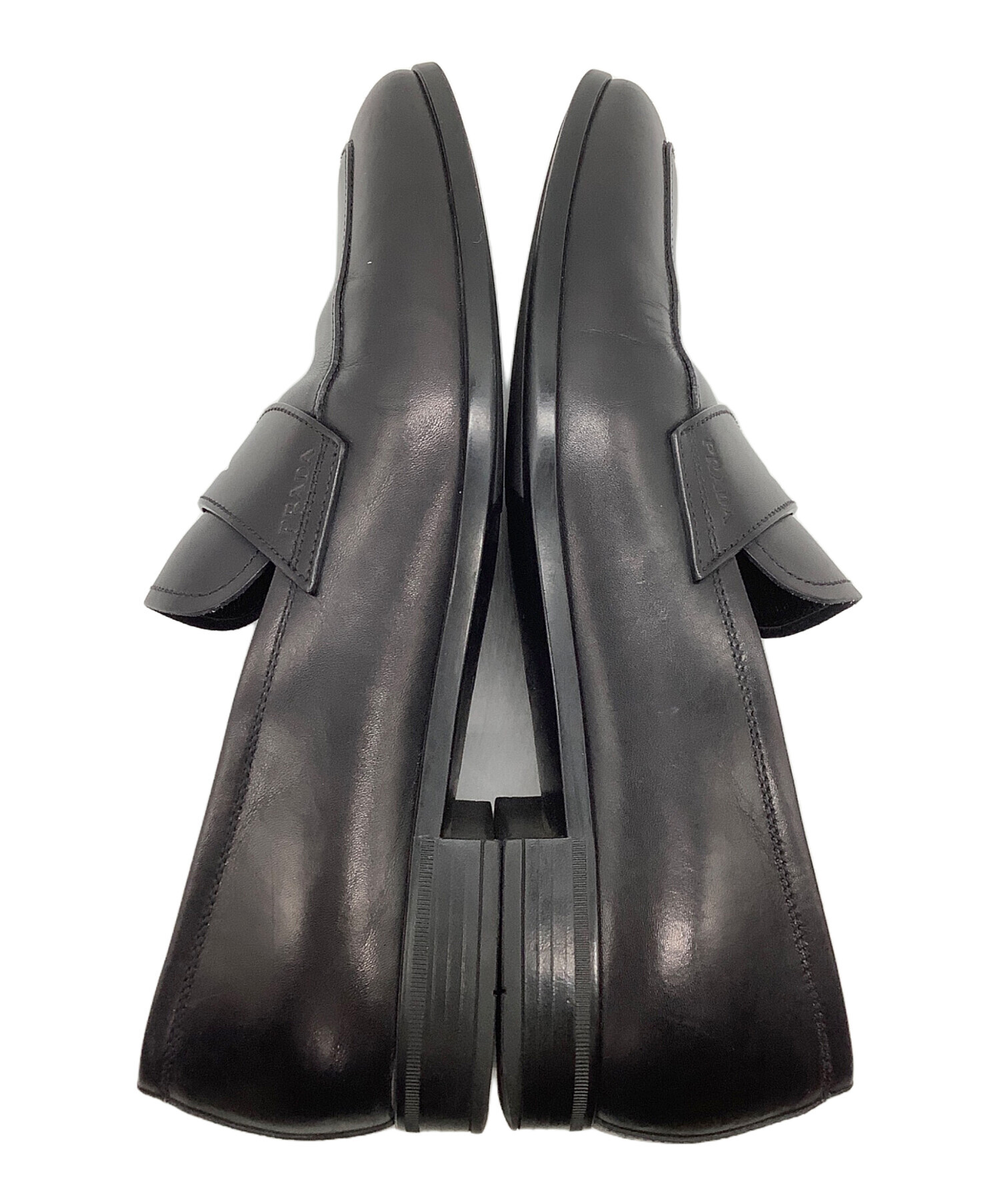 未使用に近い　PRADA ローファー 中古・古着通販】PRADA (プラダ) ローファー ブラック サイズ:5 1/2