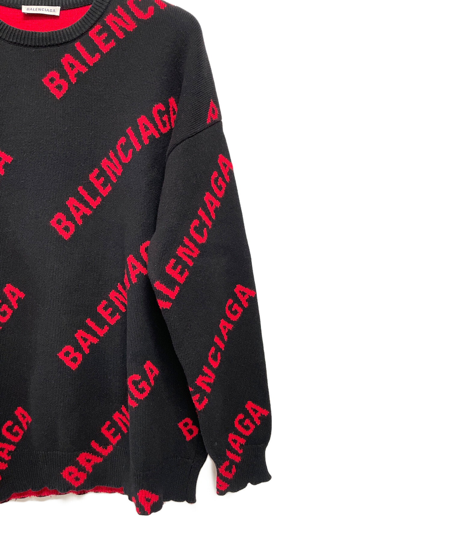 BALENCIAGA バレンシアガ　モックネック　ニット　古着 中古・古着通販】BALENCIAGA (バレンシアガ) ニット ブラック サイズ:S
