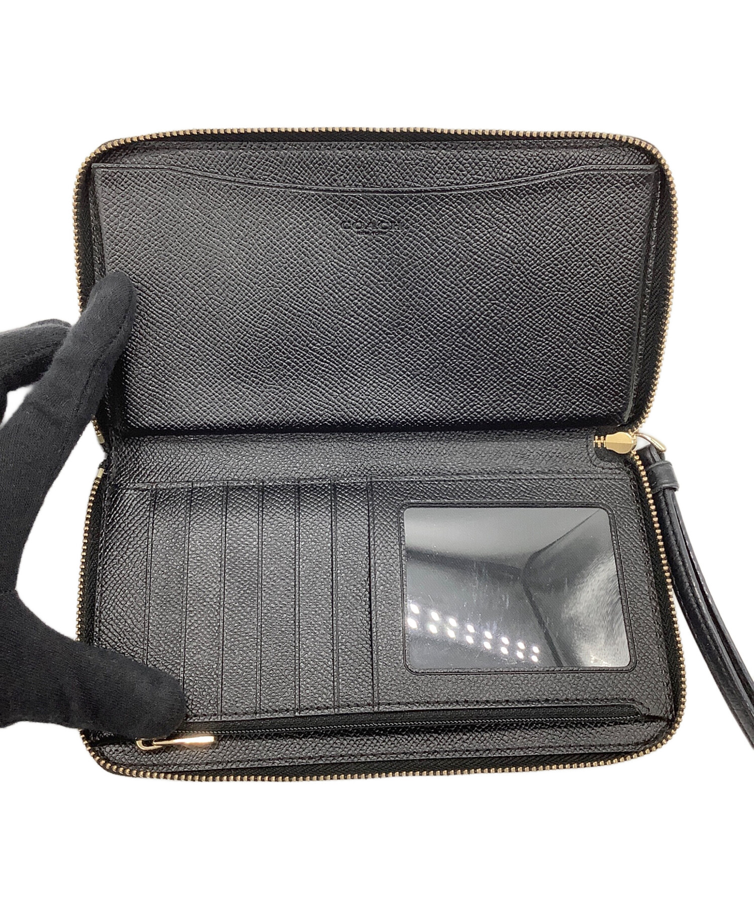 中古・古着通販】COACH (コーチ) ホース キャリッジ長財布 ブラック 