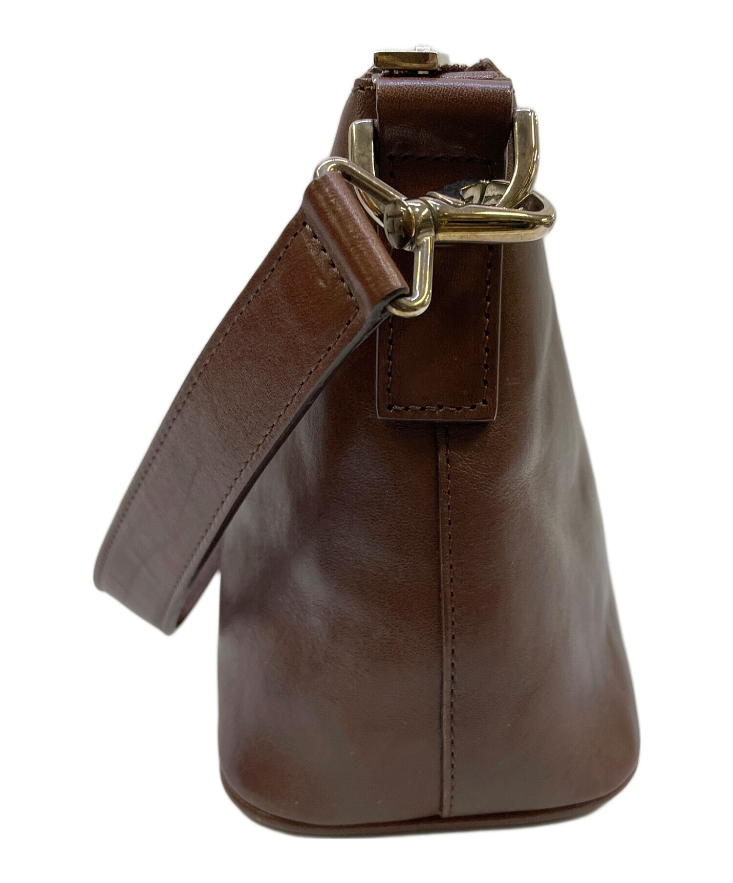 中古・古着通販】HIROFU (ヒロフ) レザーハンドバッグ ブラウン