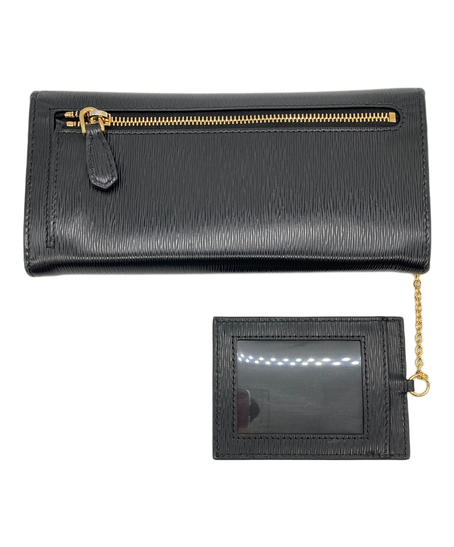 中古・古着通販】PRADA (プラダ) サフィアーノ 長財布 ブラック