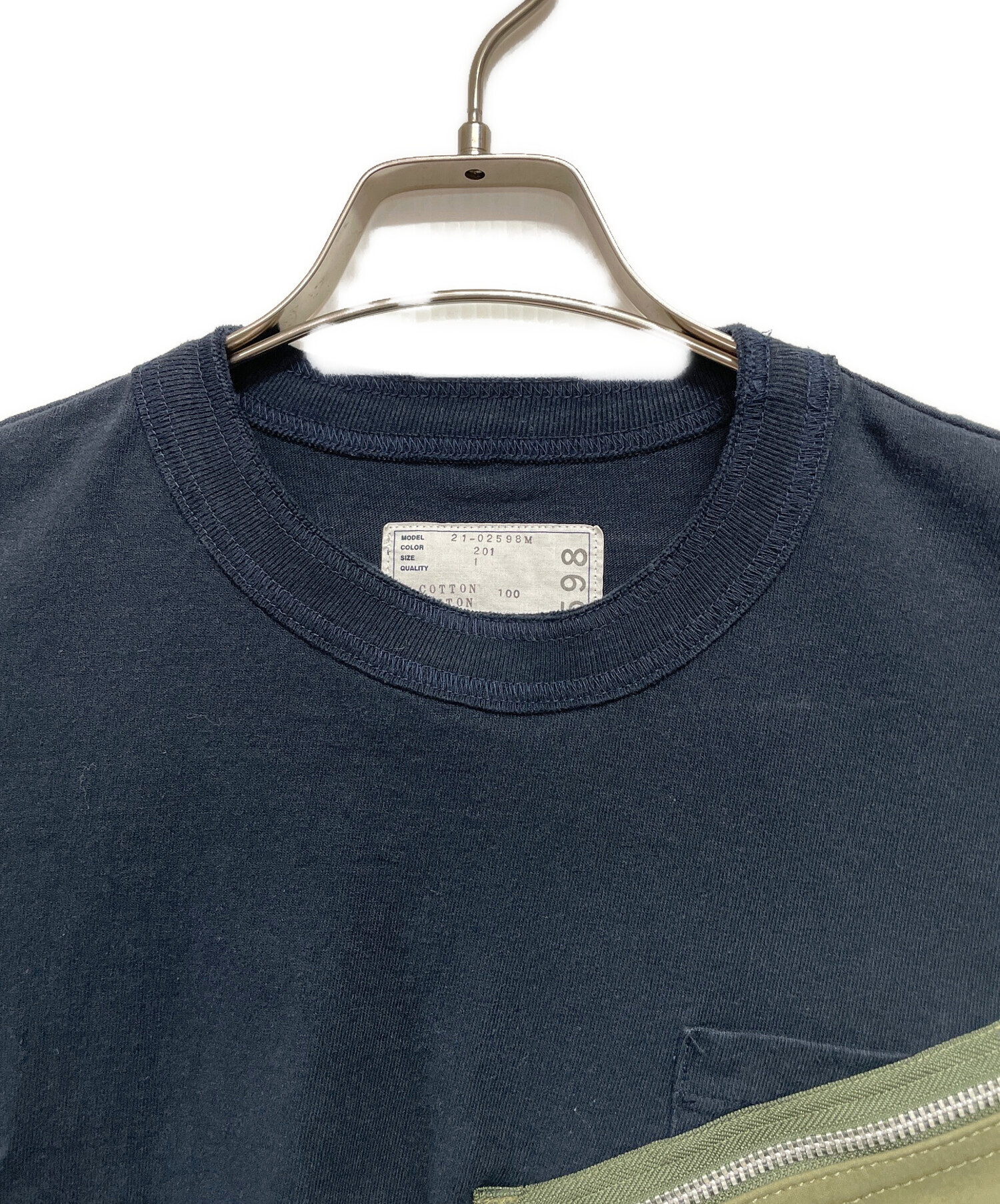 中古・古着通販】sacai (サカイ) 長袖カットソー ネイビー サイズ:1