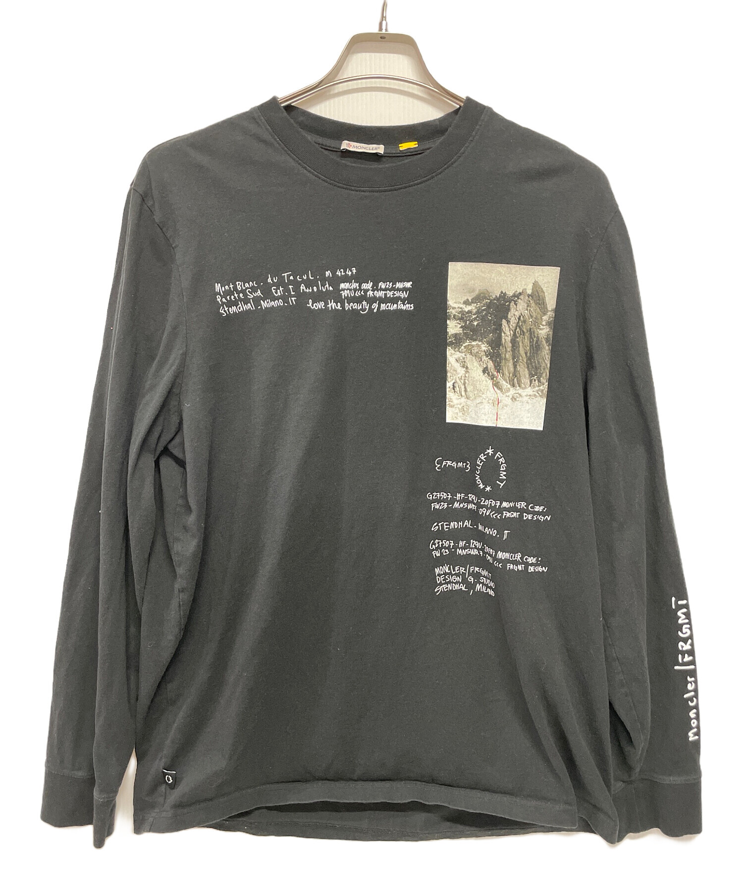 mo n c le r長袖カットソー 中古・古着通販】MONCLER (モンクレール) 長袖カットソー ブラック