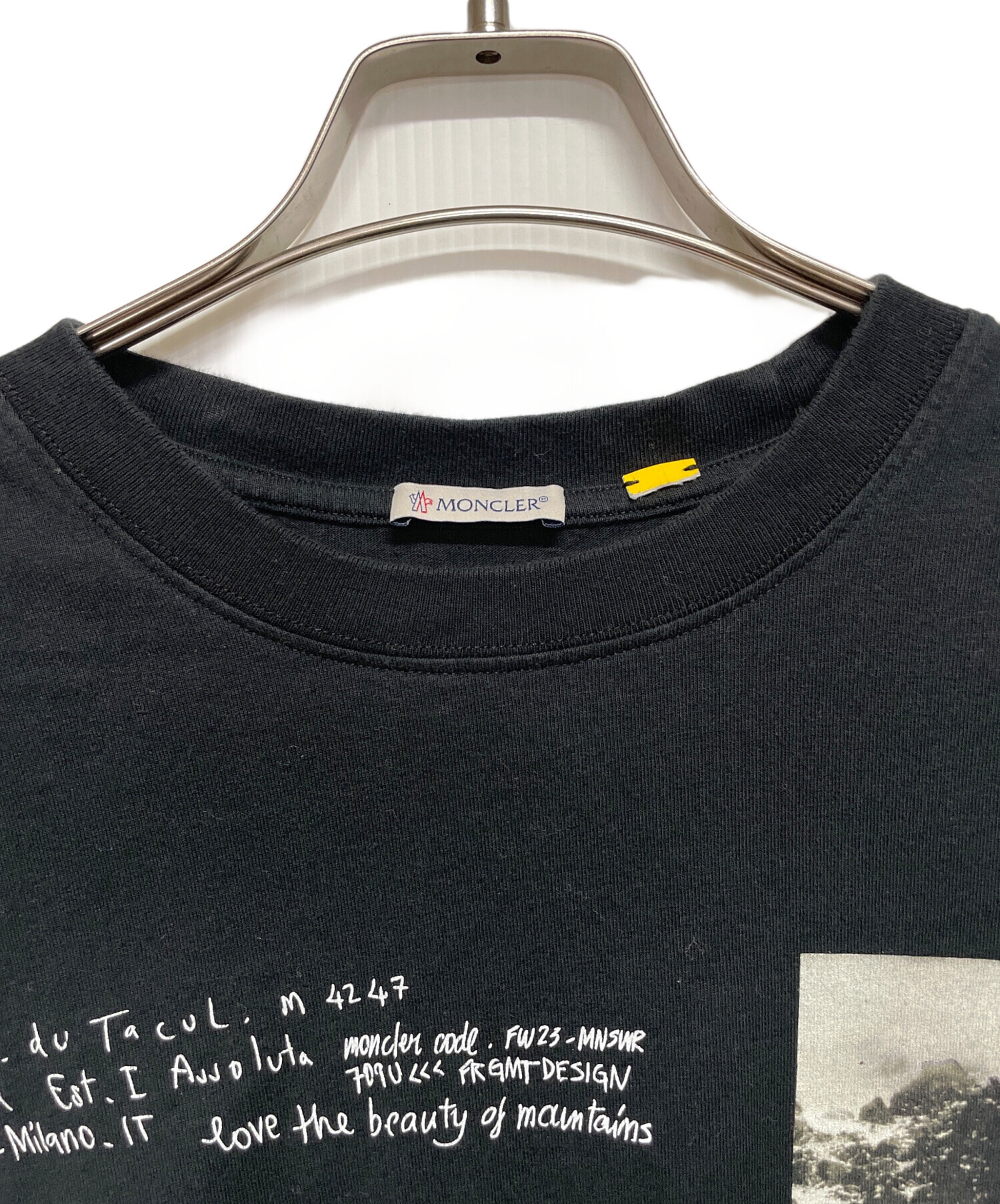 mo n c le r長袖カットソー 中古・古着通販】MONCLER (モンクレール) 長袖カットソー ブラック