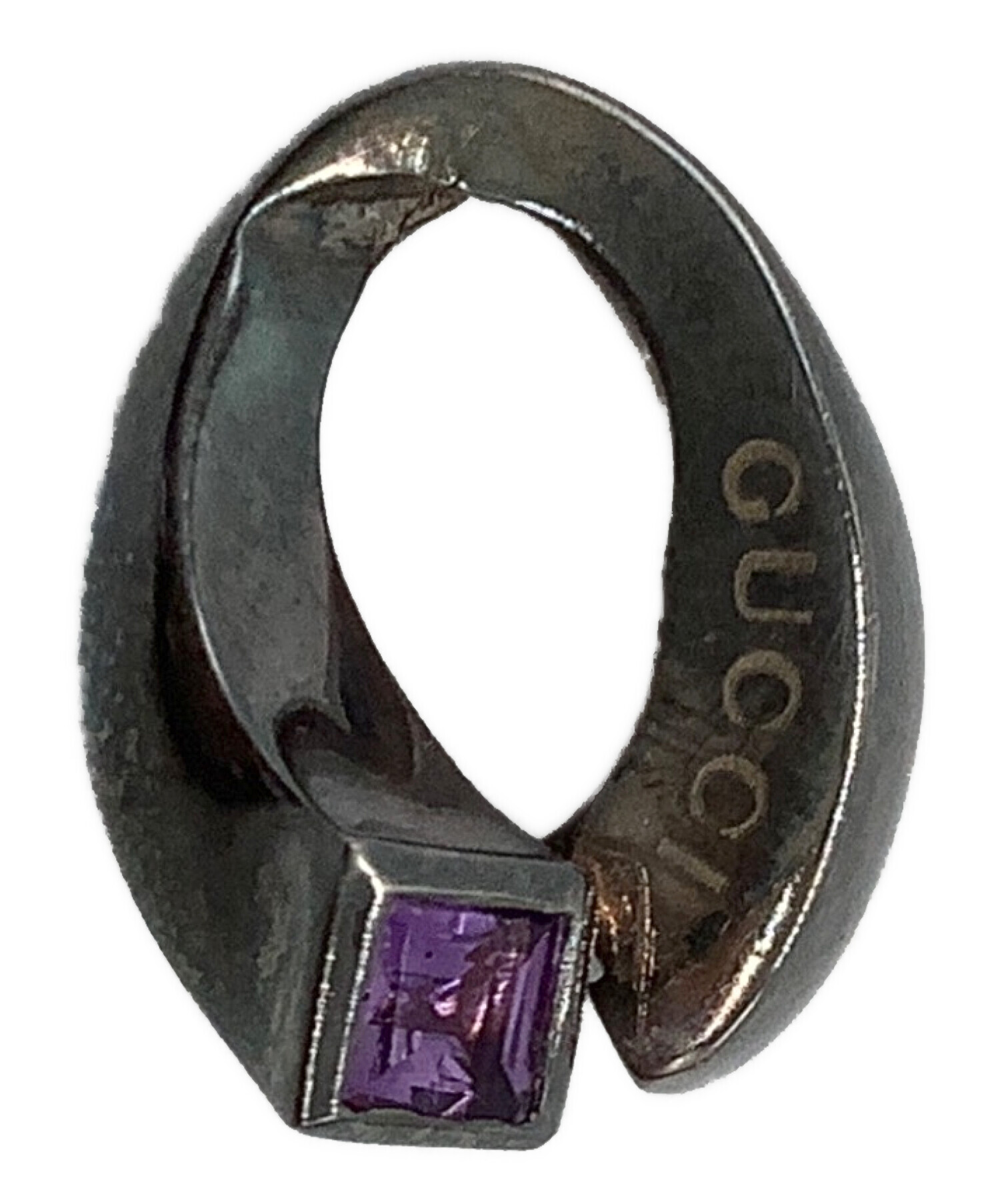 中古・古着通販】GUCCI (グッチ) アメジスト シルバーネックレス 