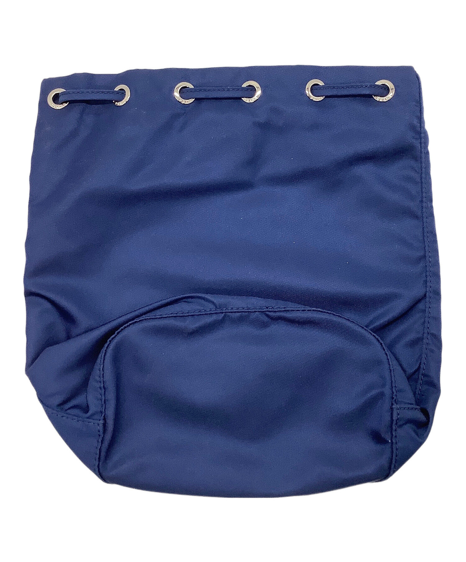 中古・古着通販】PRADA (プラダ) ナイロン巾着ポーチ ネイビー