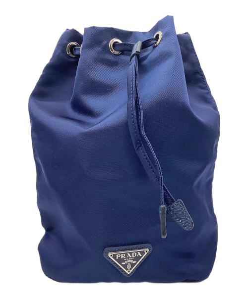 中古・古着通販】PRADA (プラダ) ナイロン巾着ポーチ ネイビー