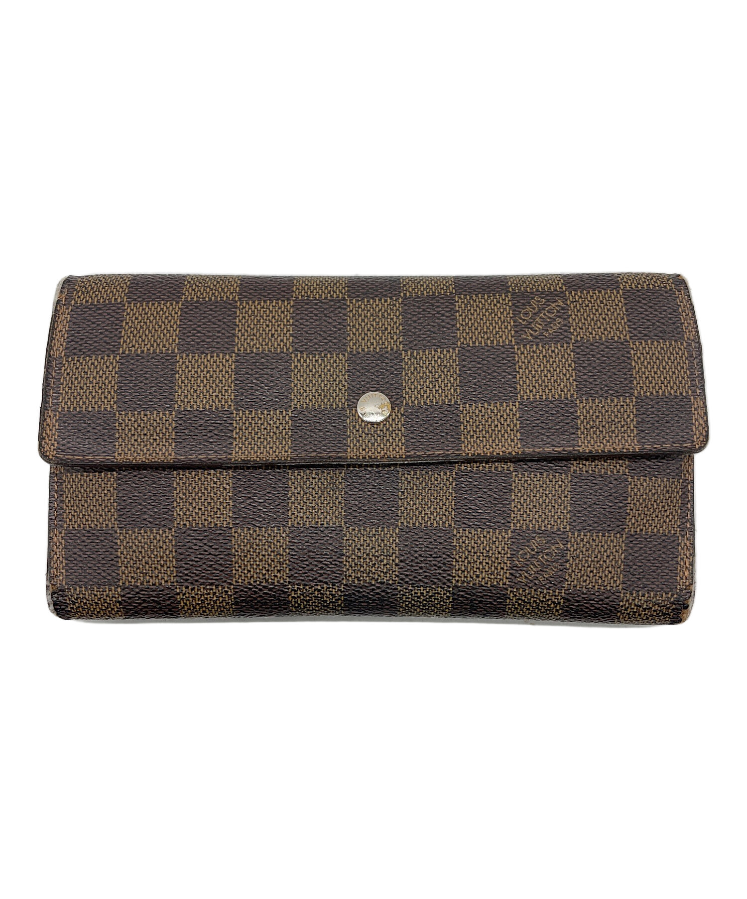 LOUIS VUITTON ダミエブラウン　長財布 中古・古着通販】LOUIS VUITTON (ルイ ヴィトン) 長財布 ダミエ