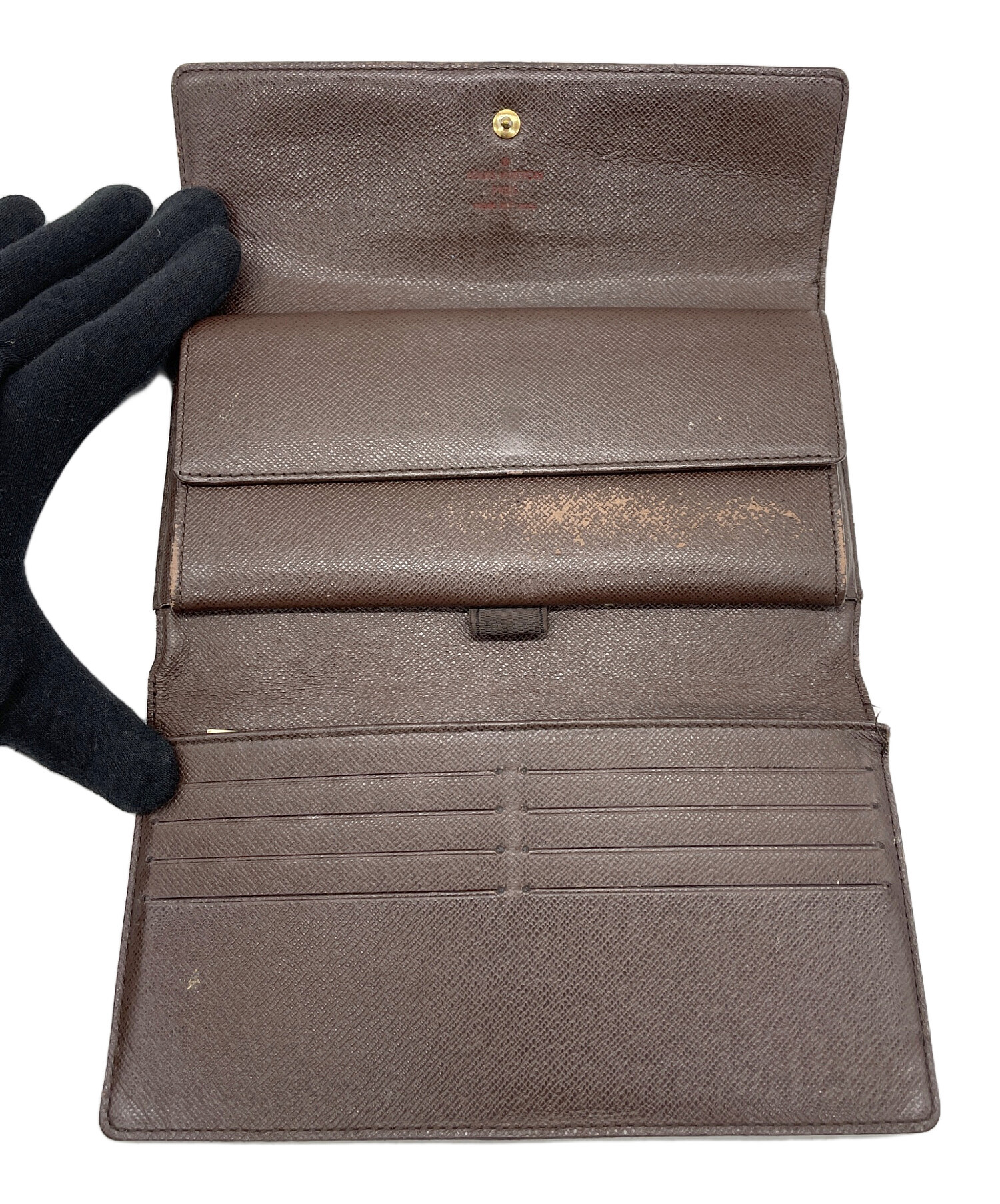 LOUIS VUITTON ダミエ 長財布　レディース　中古 brandofqueen_16436