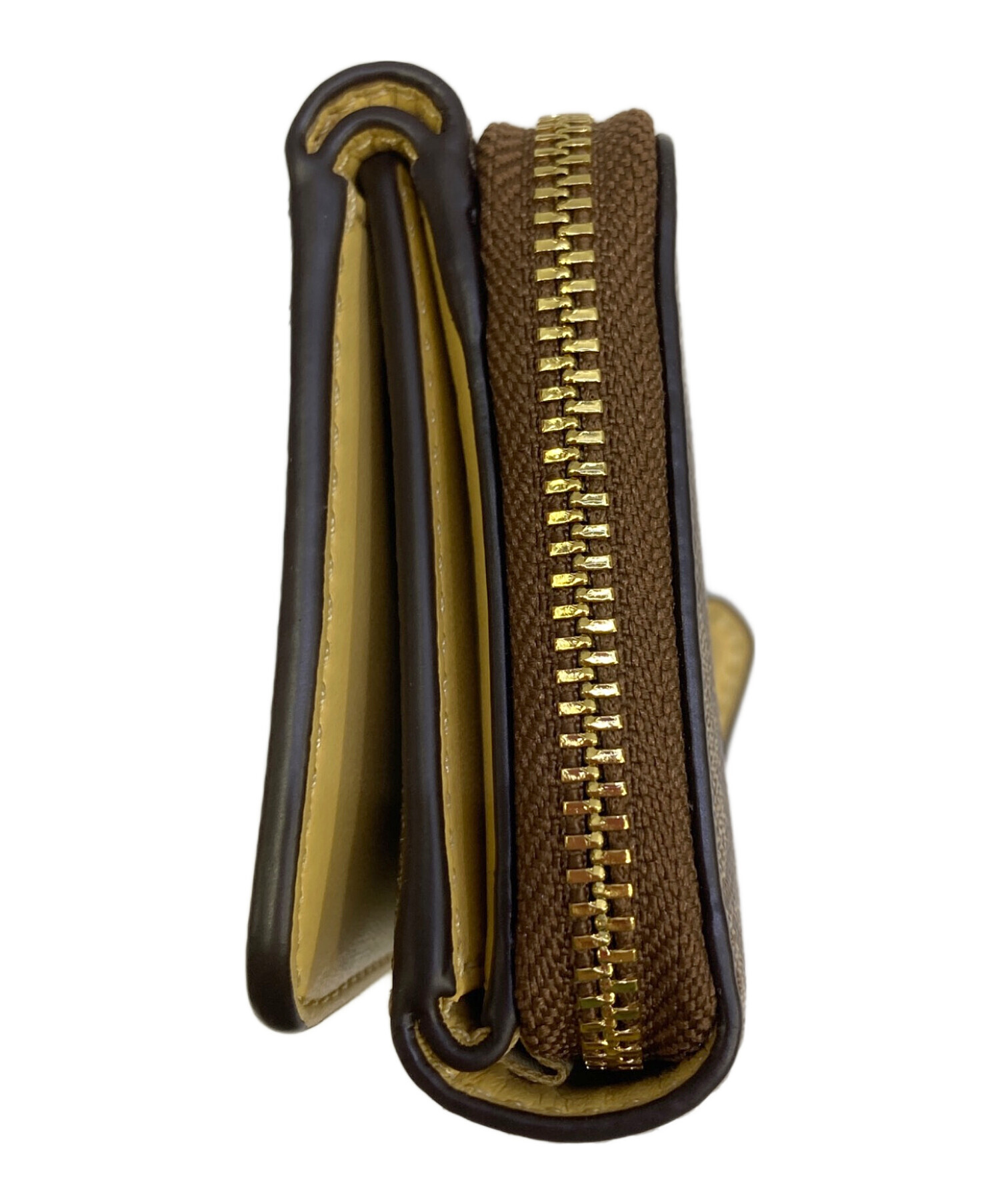 中古・古着通販】COACH (コーチ) シグネチャー 3つ折り財布 ブラウン