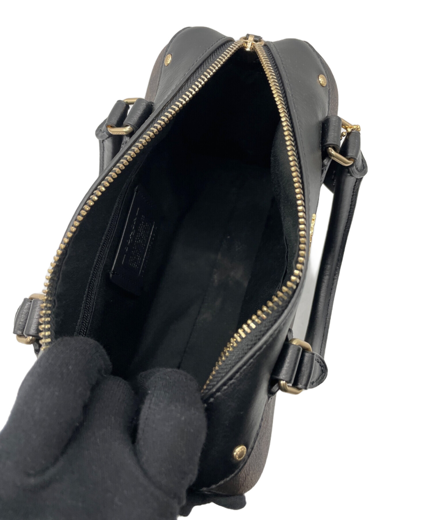 中古・古着通販】COACH (コーチ) ミニボストンバッグ ブラウン