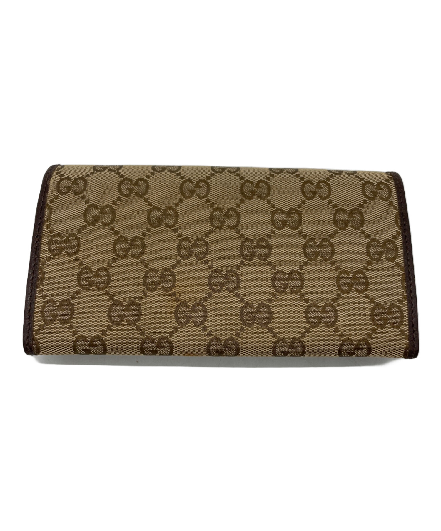 【BIGお買い物ラリー★30%OFFセール中】グッチ GUCCI 長財布グッチシマ ゴールド金具 ベージュ レディース 中古 中古・古着通販】GUCCI (グッチ) 長財布 ベージュ｜ブランド・古着通販