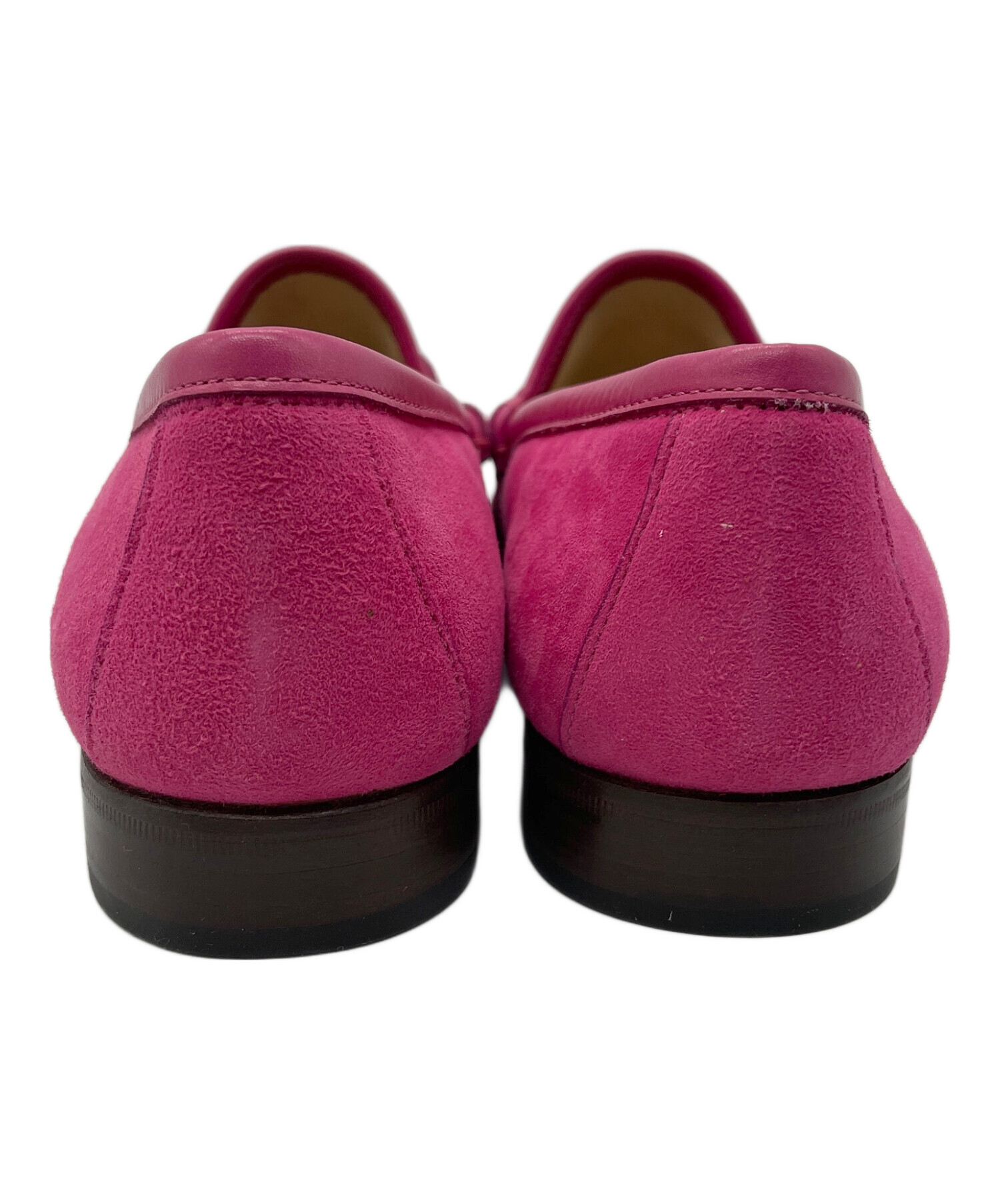 GUCCI ローファー ピンク 中古・古着通販】GUCCI (グッチ) ビットローファー ショッキングピンク