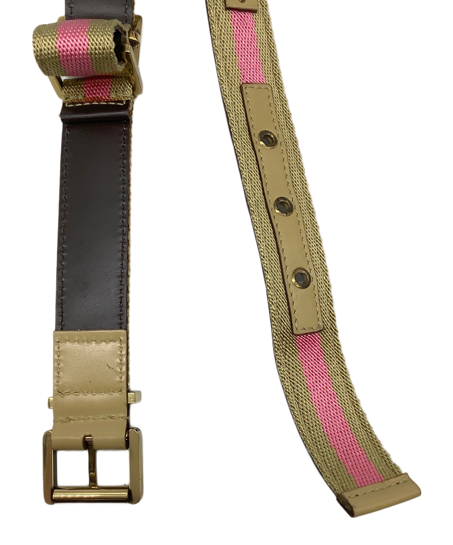 中古・古着通販】GUCCI (グッチ) ベルト ベージュピンク｜ブランド
