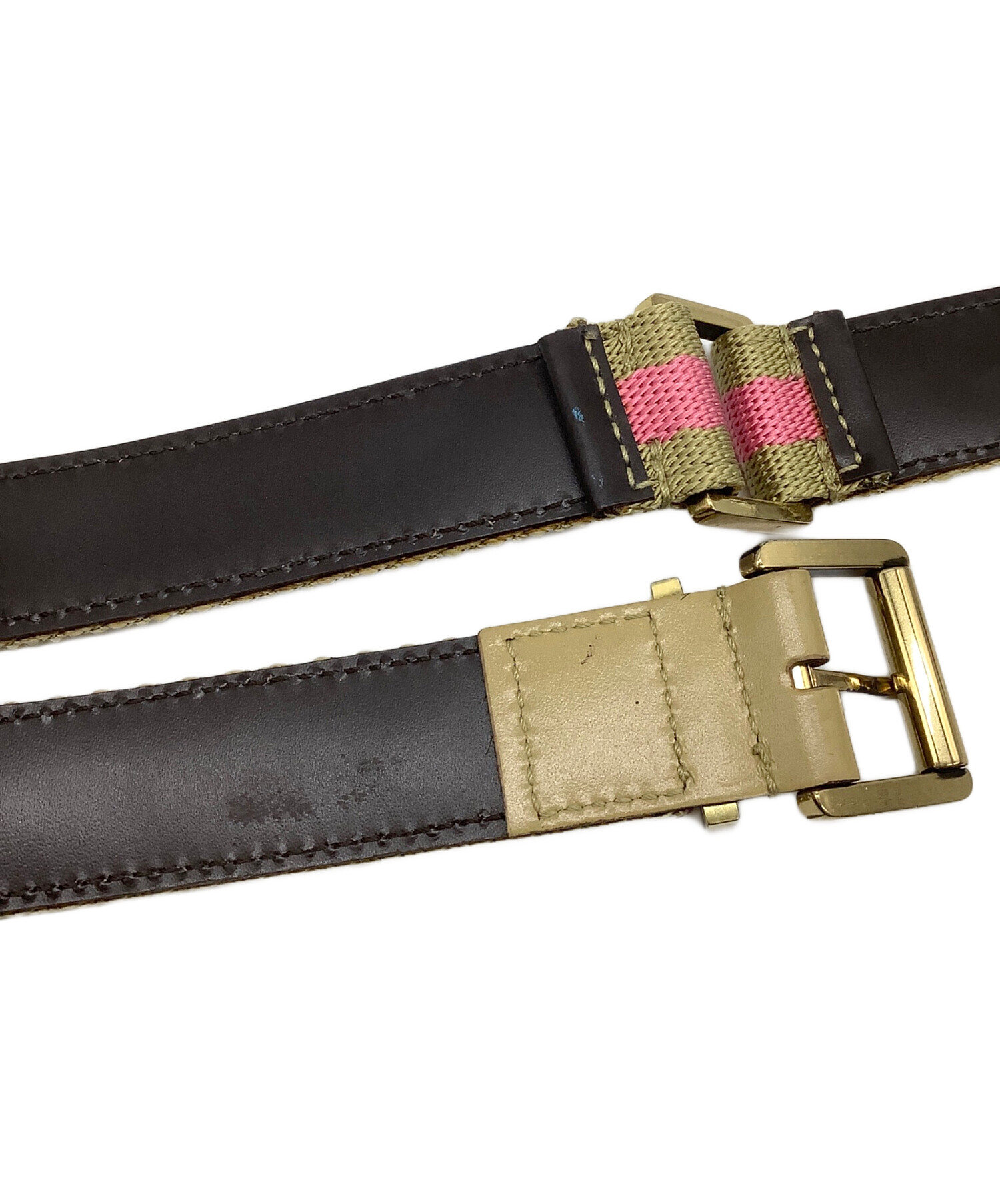 中古・古着通販】GUCCI (グッチ) ベルト ベージュピンク｜ブランド