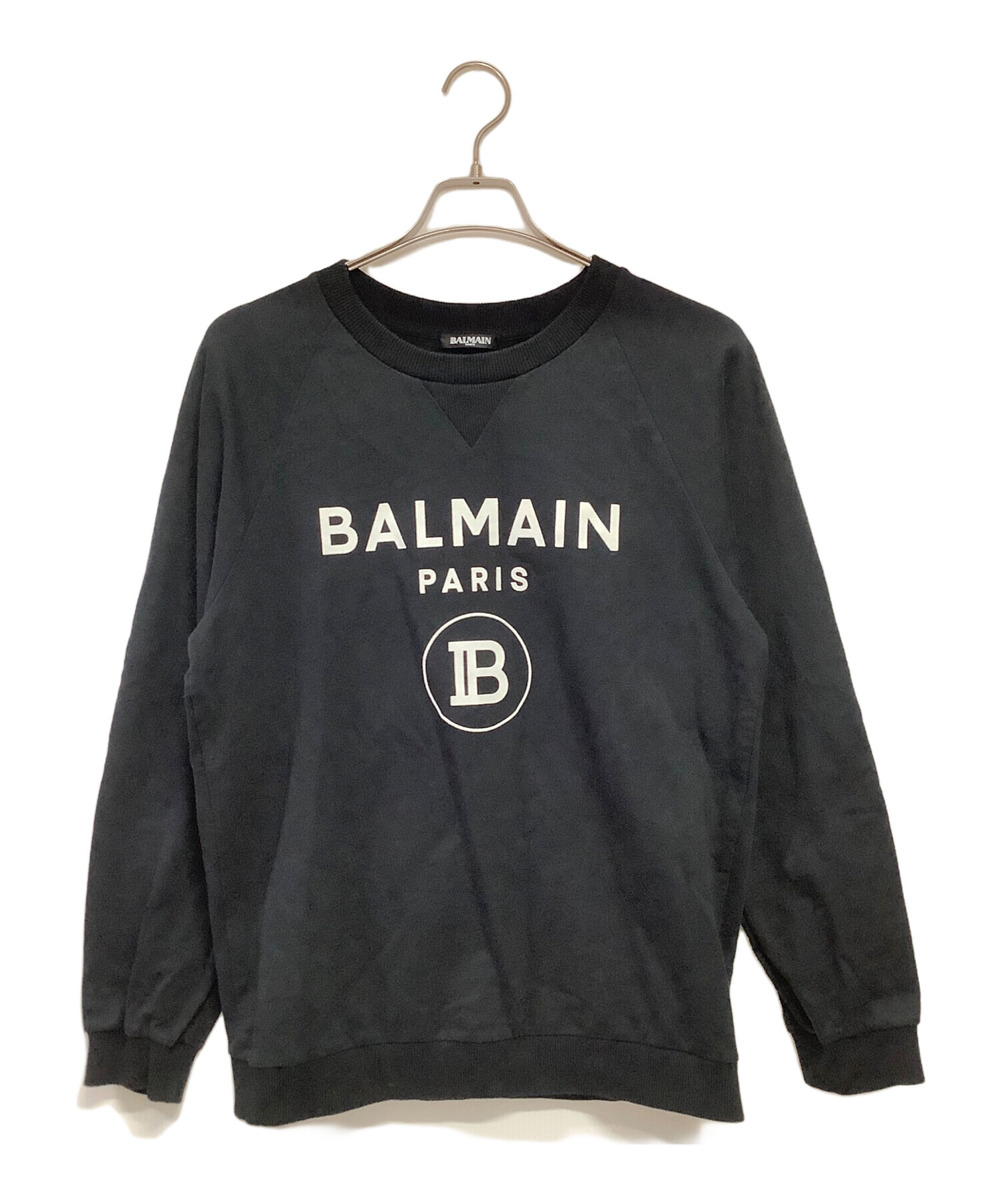 BALMAIN ブラック クルーネック スウェット 【公式通販】