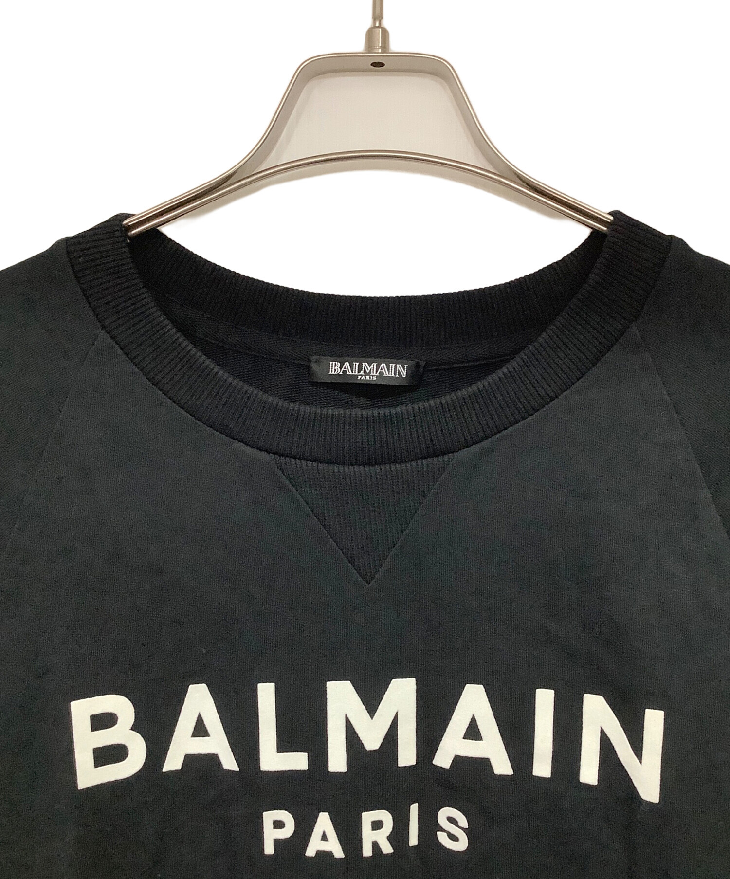 BALMAIN ブラック クルーネック スウェット 【公式通販】