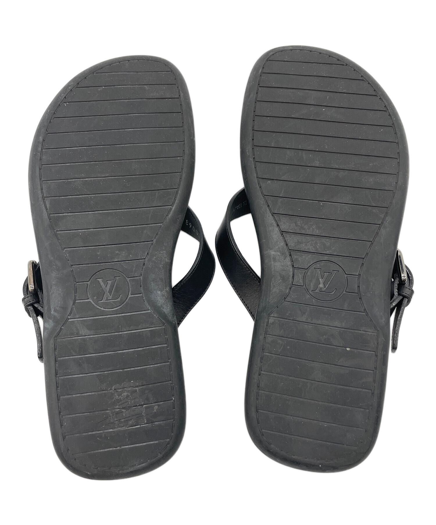 LOUIS VUITTON ダミエ レザー トング サンダル 6.5 メンズ 中古・古着通販】LOUIS VUITTON (ルイ ヴィトン) ダミエ アンフィニ