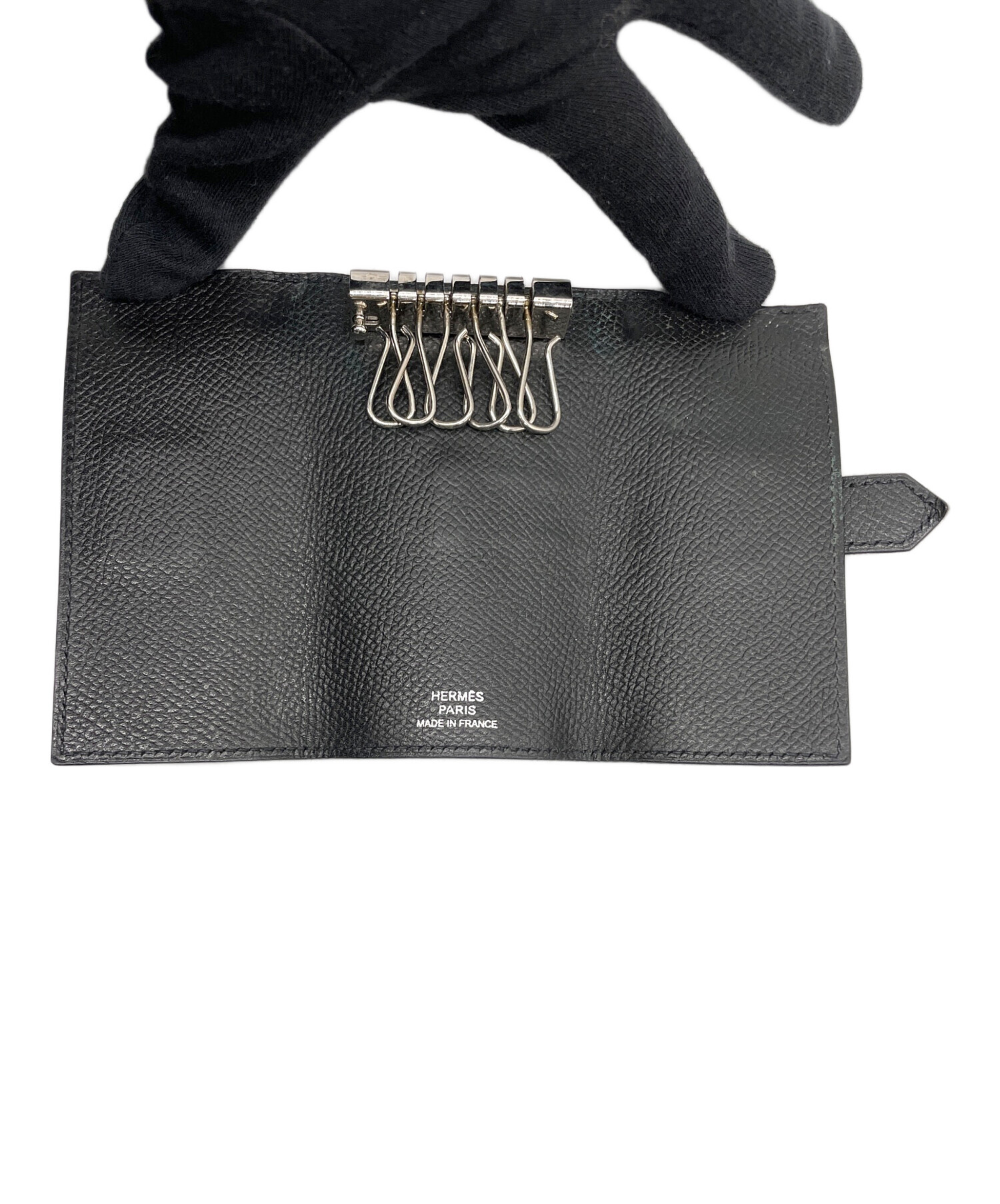 中古・古着通販】HERMES (エルメス) ベアン 6連キーケース ブラック