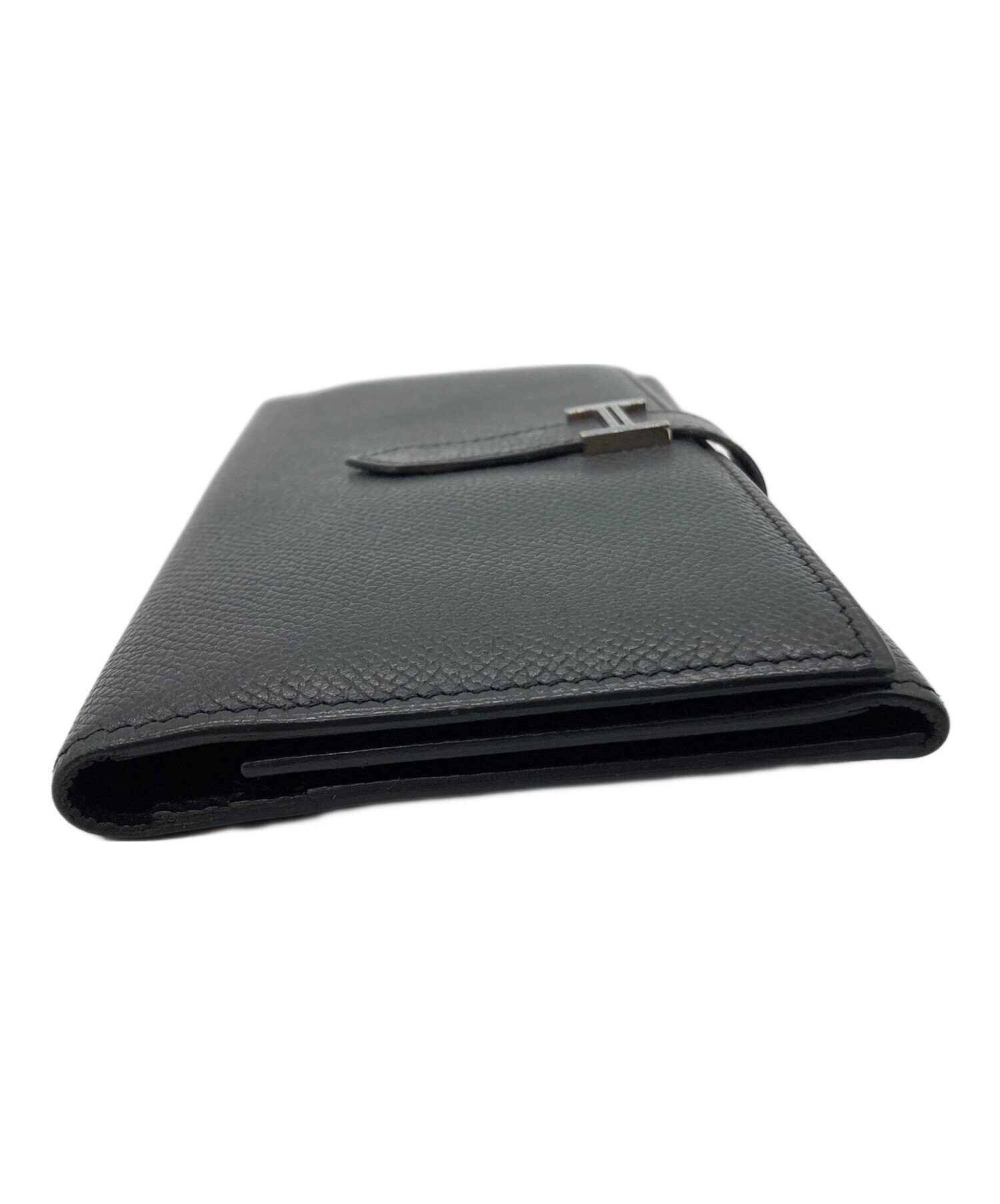 中古・古着通販】HERMES (エルメス) ベアンデュプリ／長財布 ブラック