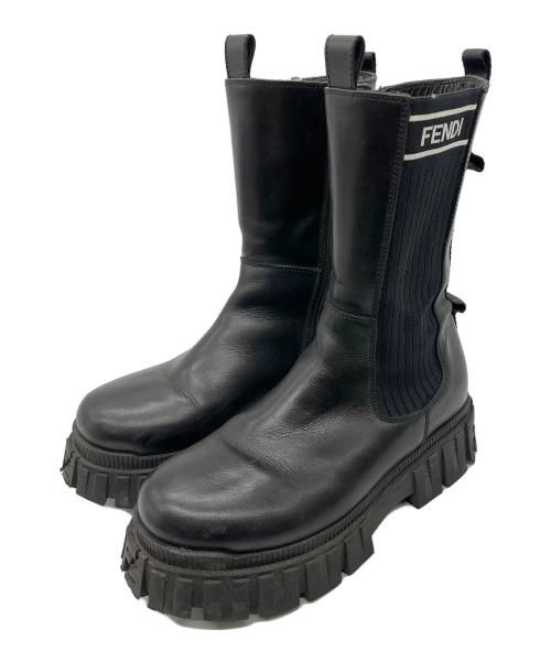 中古・古着通販】FENDI (フェンディ) サイドゴアブーツ ブラック